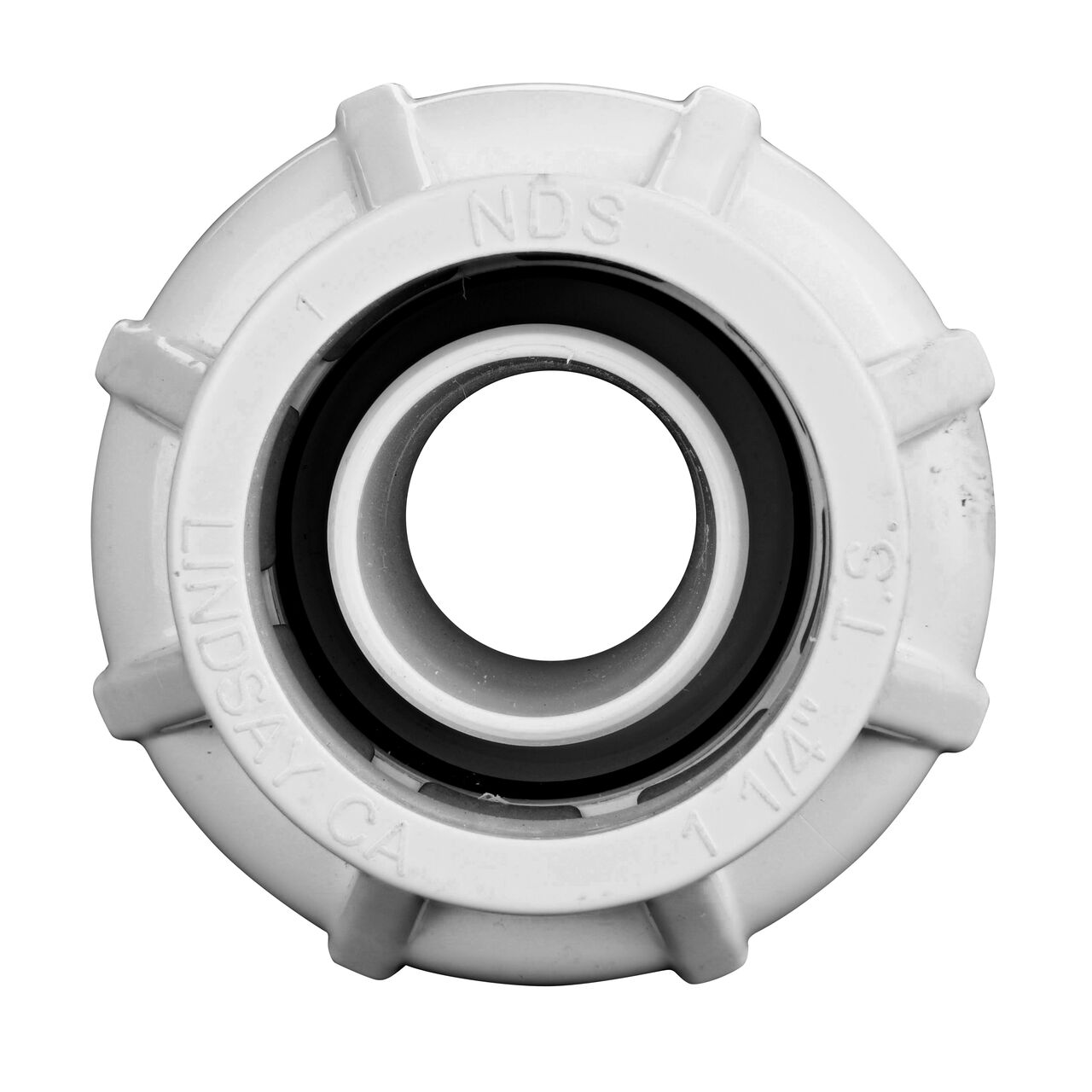 Steel Gripper and EPDM O-Ring provides a leak proof connection on the NDS 1 1/4 in. IPS Spigot X SDR-9 CTS Flo-Lock™ Gripper Adapter (NDS 733-12)