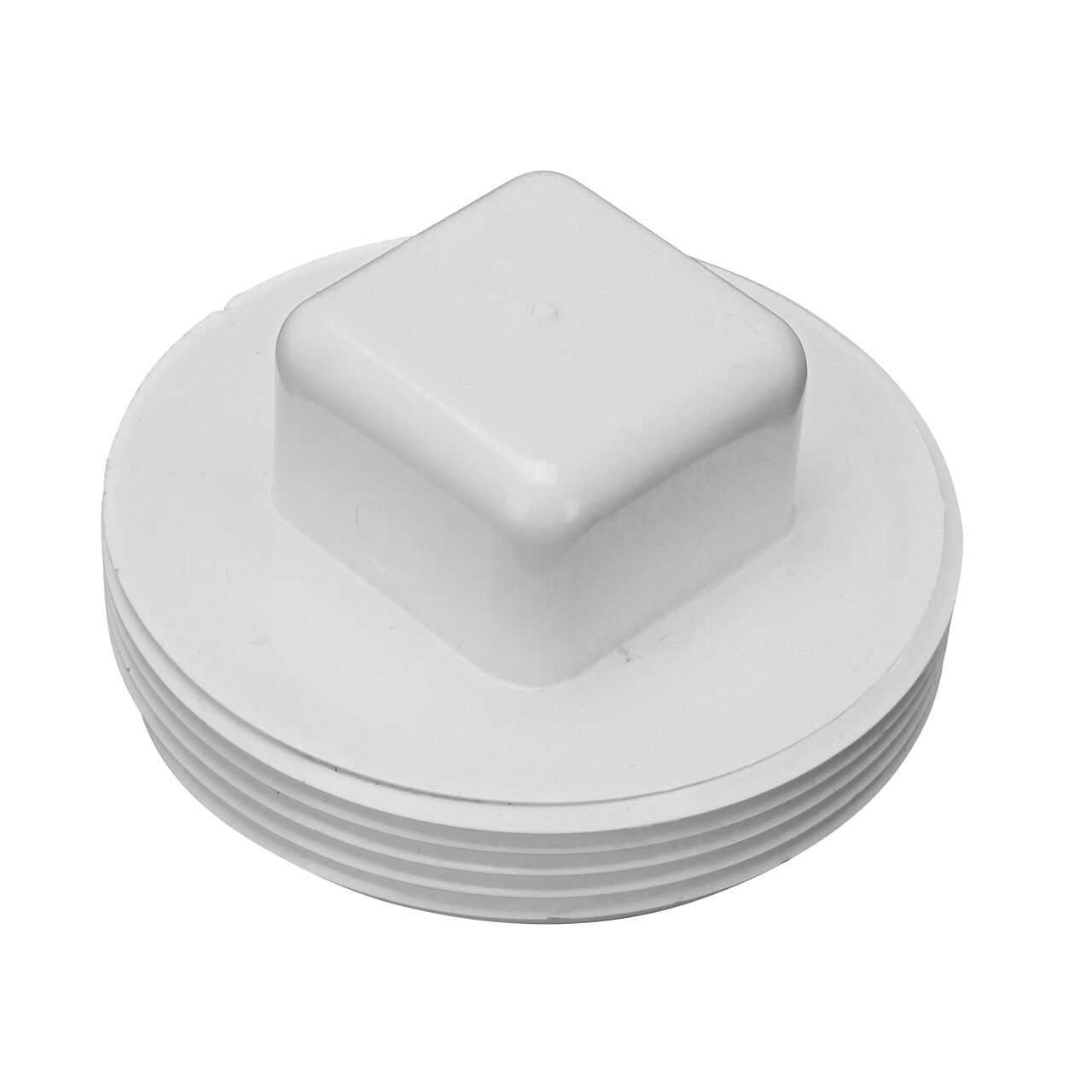 NDS 3 in. MPT PVC cleanout plug fits 3 in. FPT adapters and is removable for easy access to sewer and drain pipe systems (NDS 31P8*, NDS LP1153)