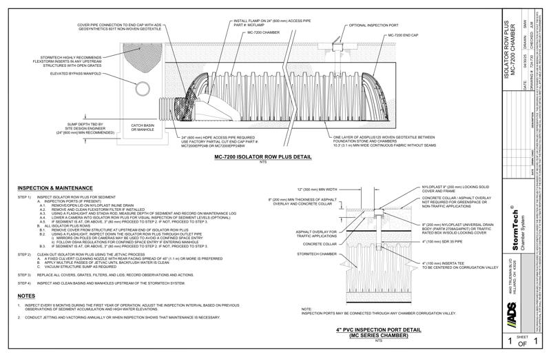 MC-7200 StormTech Isolator Row Plus Profile