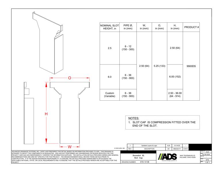 1413B Duraslot XL Slot Cap