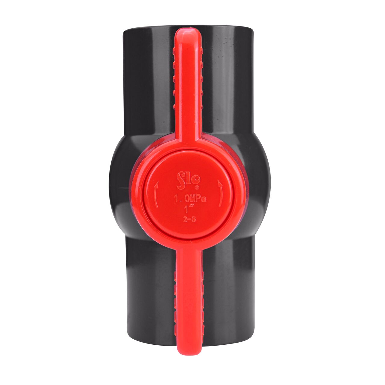 A closeup of the NDS IPS Ball Valve shows that the product can withstand 150 PSI and perfect for irrigation or other pressurized system (NDS E1620-10)