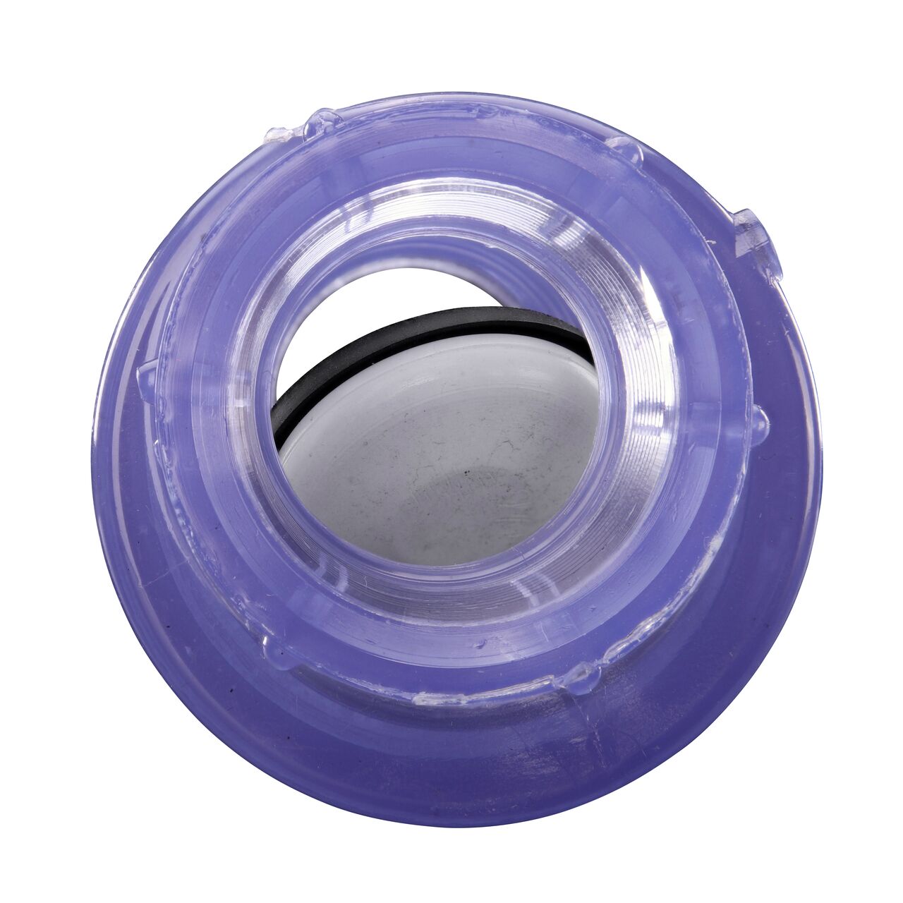 Water is conveyed one-way through the valve when the flap opens on the NDS Clear 1 in. female end by female end PVC Swing Check Valve (NDS 1520C10F)