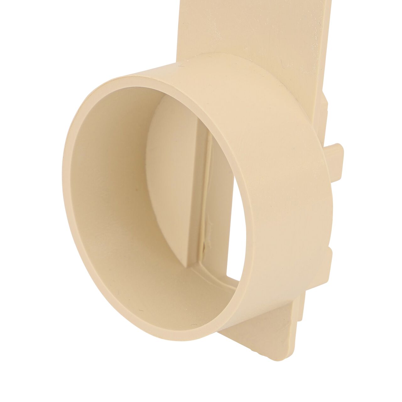 Closeup of the opening of the NDS Sand Micro Channel™ Drain End Outlet (NDS 8462)