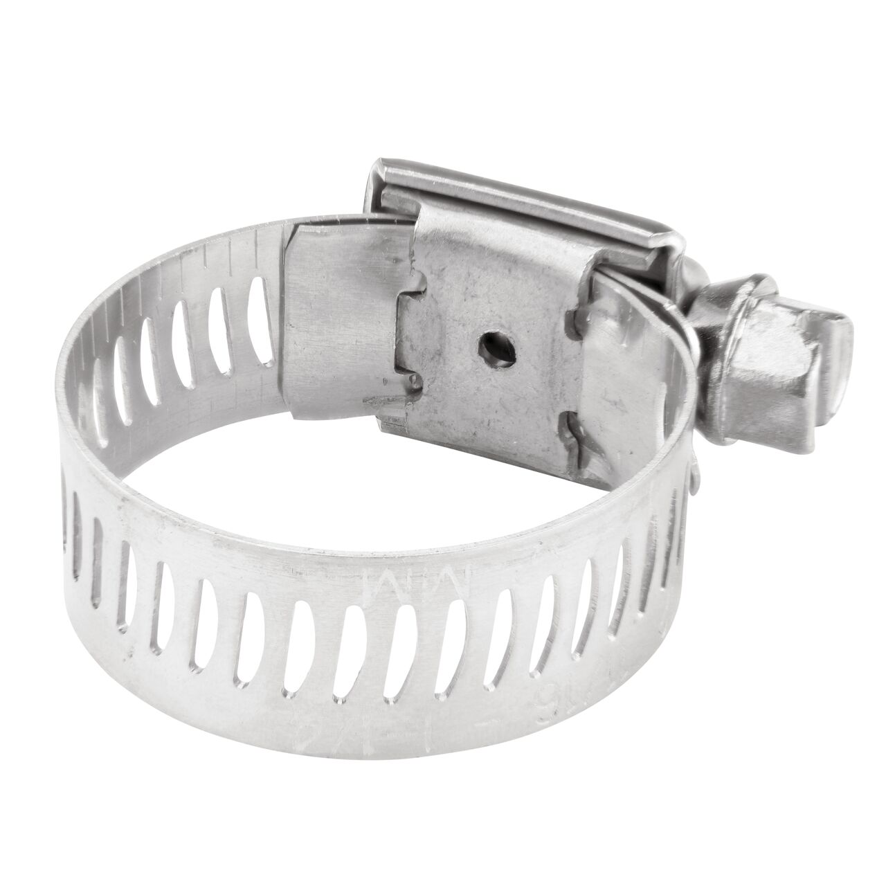 The NDS SAE 12 Worm Drive Hose Clamp with Aero Seal 1/2 in. band width (NDS 64012H) has arcial perforated slots in band for added strength and smoother engagement