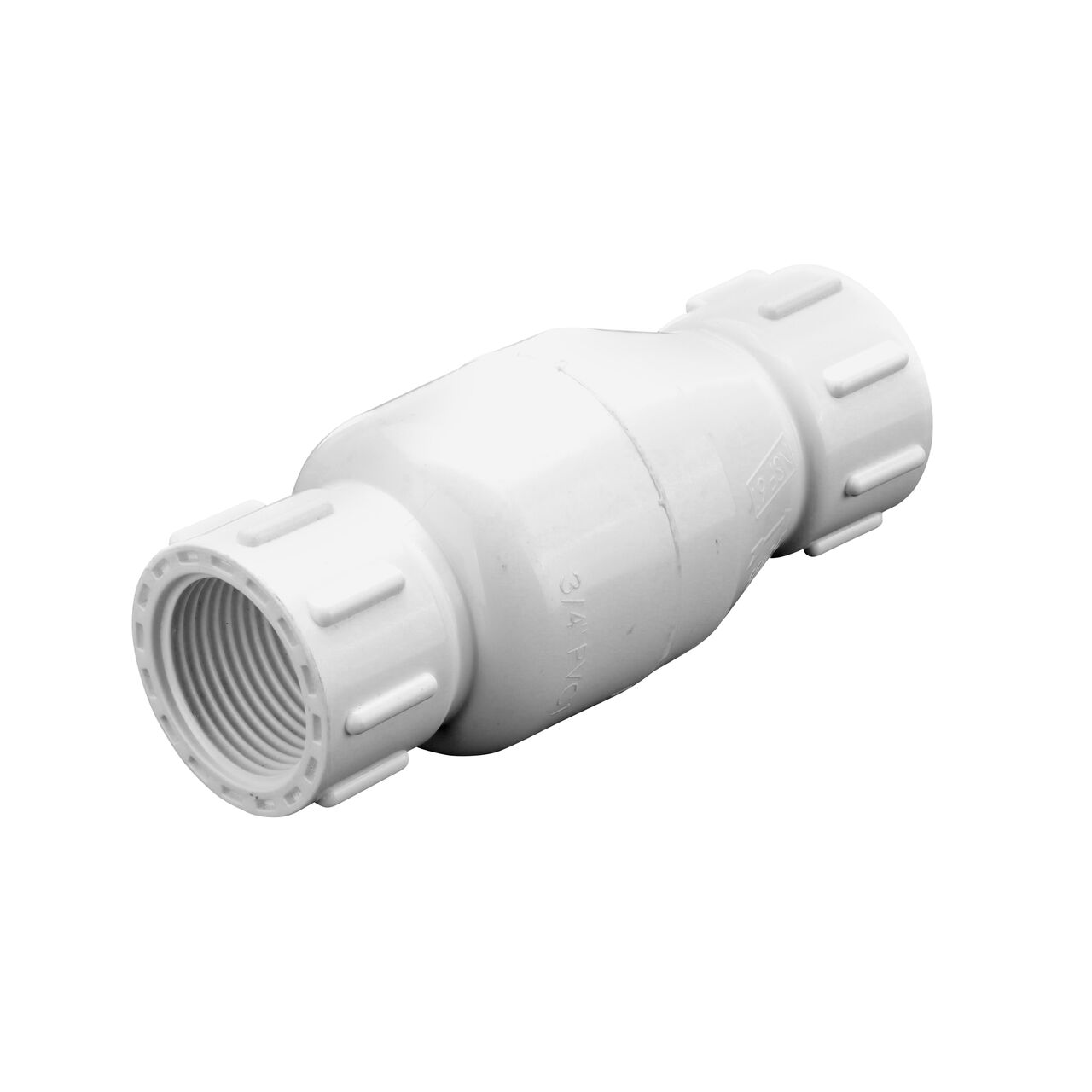 Alternate view of the NDS 3/4 in. White PVC Spring Check Valve (NDS 1001-07, NDS 1002-07)