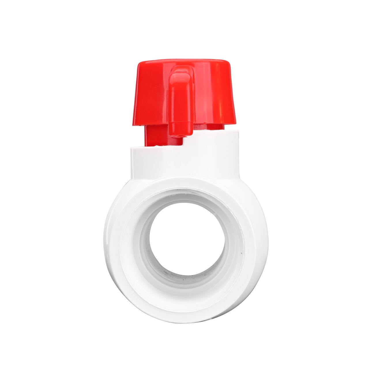 The NDS 1-1/4 in. PVC IPS Ball Valve is made of durable material and works with most PVC pipe to transport water and prevent backflow of contaminated water in pressurized systems (NDS E1320-12)