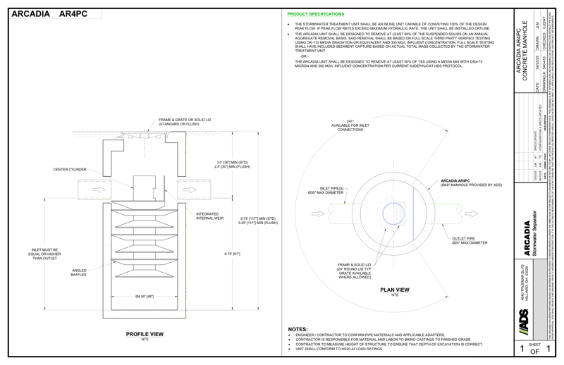 Arcadia 4 Concrete Manhole Detail