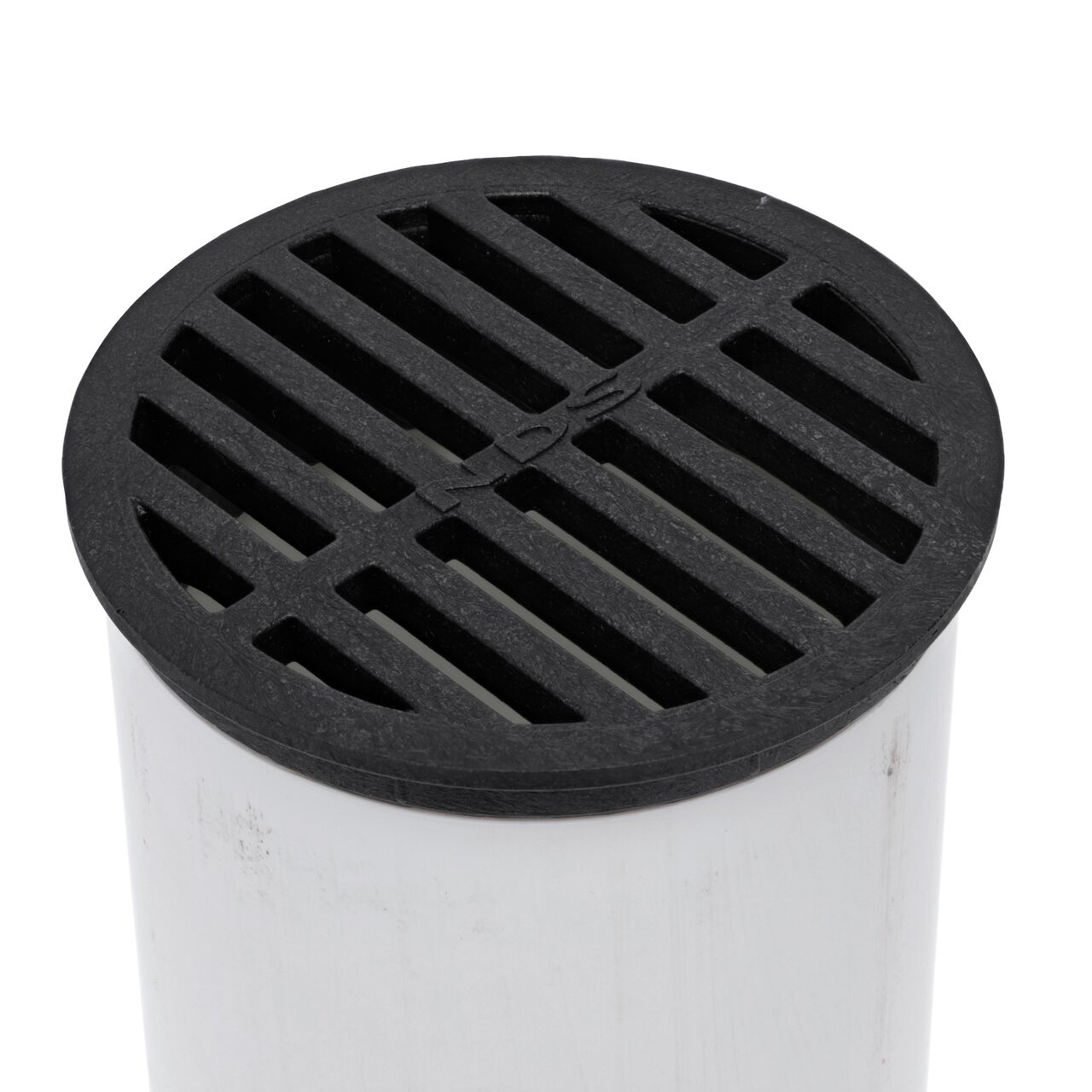 NDS 4 in. Round Grate installed on 4 in. Sewer and Drain Pipe (NDS 11*, NDS 11)