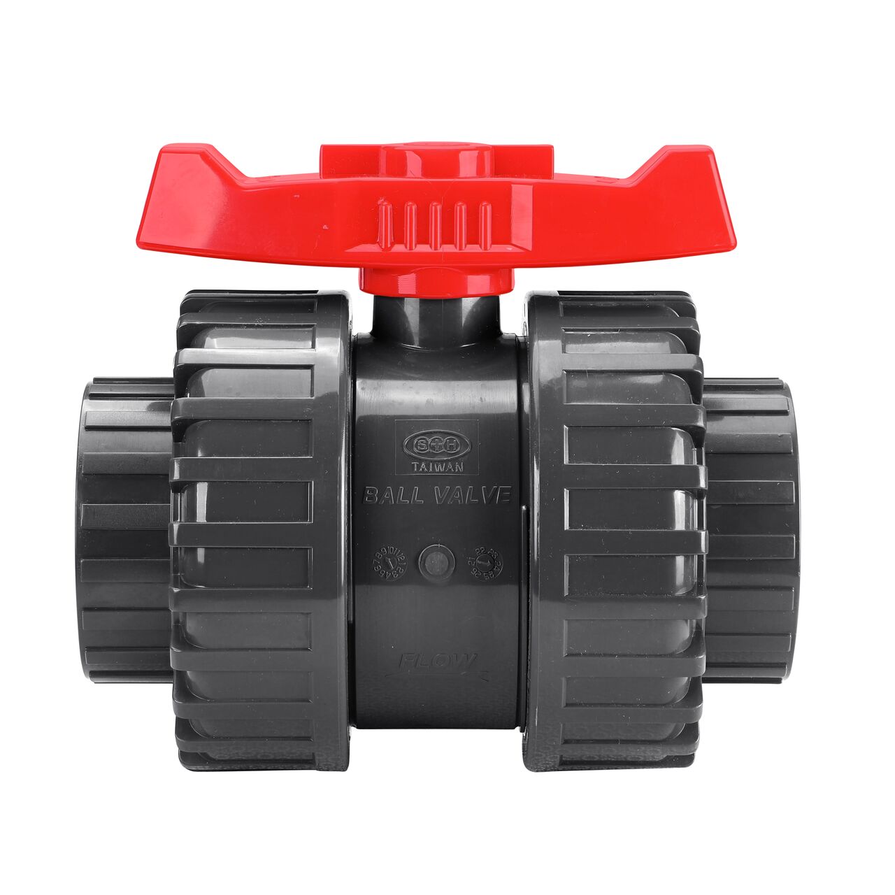 NDS 3 in. PVC Slip True Union Ball Valve is a leak-resistant valve that connects two 3 in. Sch. 80 pipes in an irrigation or other pressurized system to prevent costly property damage, pipe corrosion, and system issues (NDS BTU-3000-SE)