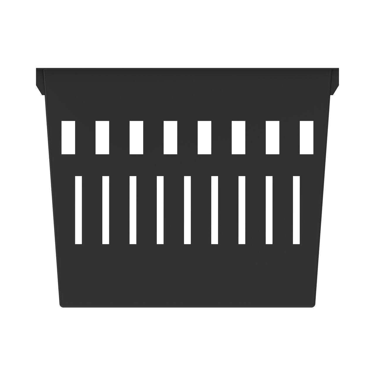 The openings on the sides of the BG-FILCOTEN® by NDS® 200 Trench Drain Plastic Trash Bucket (NDS 22512) strains captured water and traps large debris such as leaves, trash, and other solid waste that can block the channel drain and drain pipes