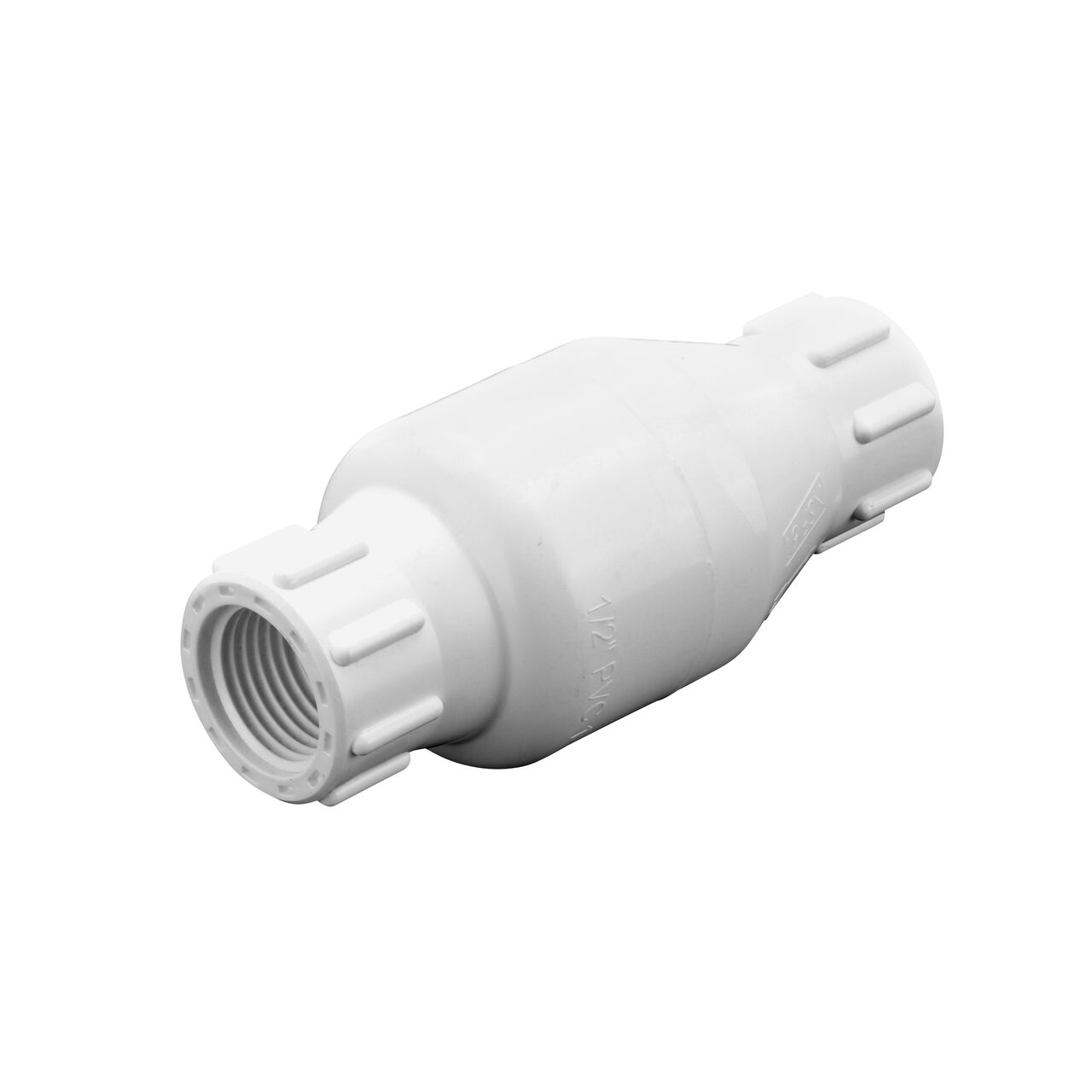 Alternate view of the NDS 1/2 in. White PVC Spring Check Valve (NDS 1001-05, 1002-05)