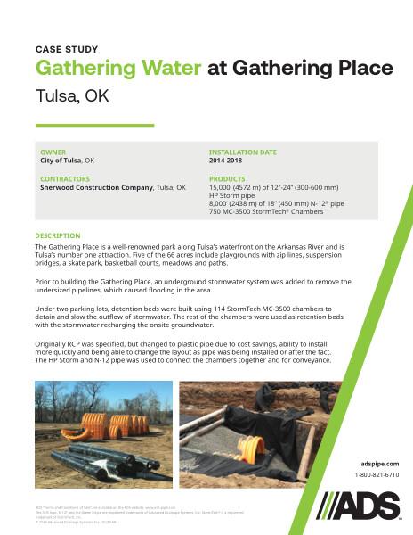 Gathering Water at Gathering Place (Tulsa, OK) Case Study