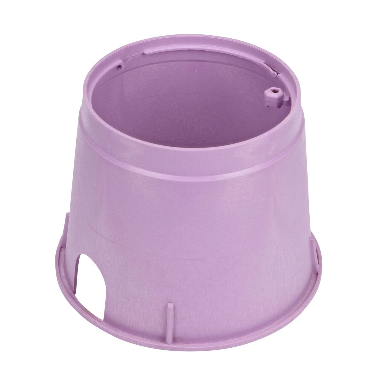 Alternate View of the Purple 10 in. Round Valve Box which conceals and protects irrigation components (NDS 111PBCR)