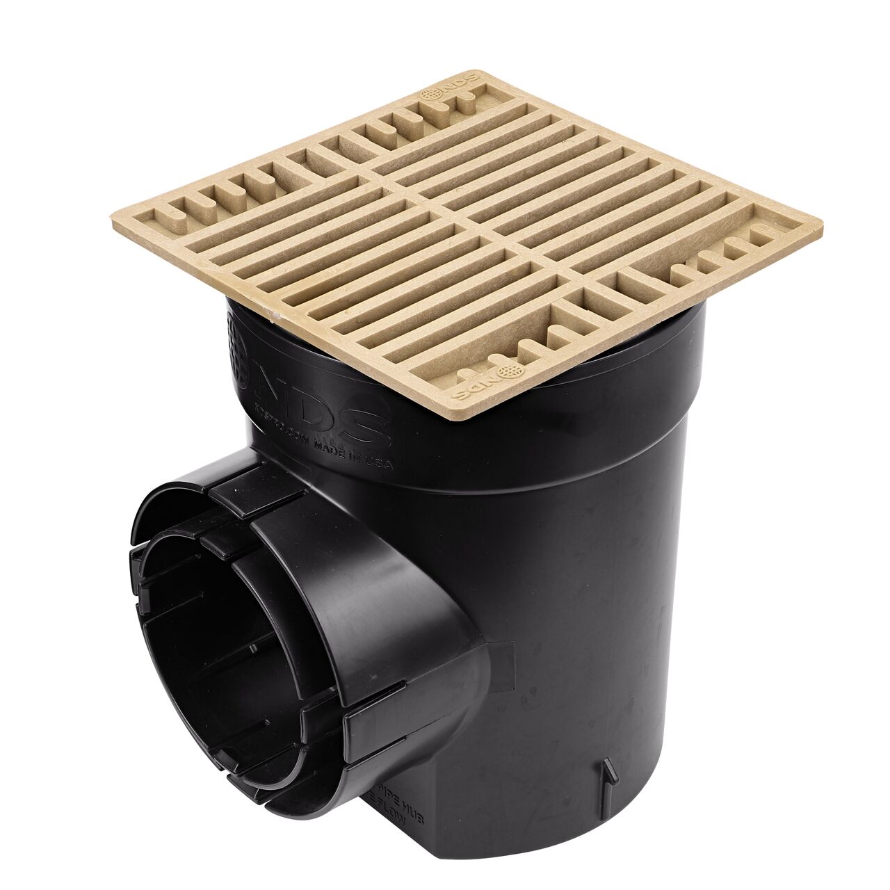 NDS Sand plastic 7 in. Square Grate  Fits Spee-D® Catch Basin Drain & 6 in. Drain Pipes & Fittings installed on Single Outlet Spee-D Basin (NDS 773S)