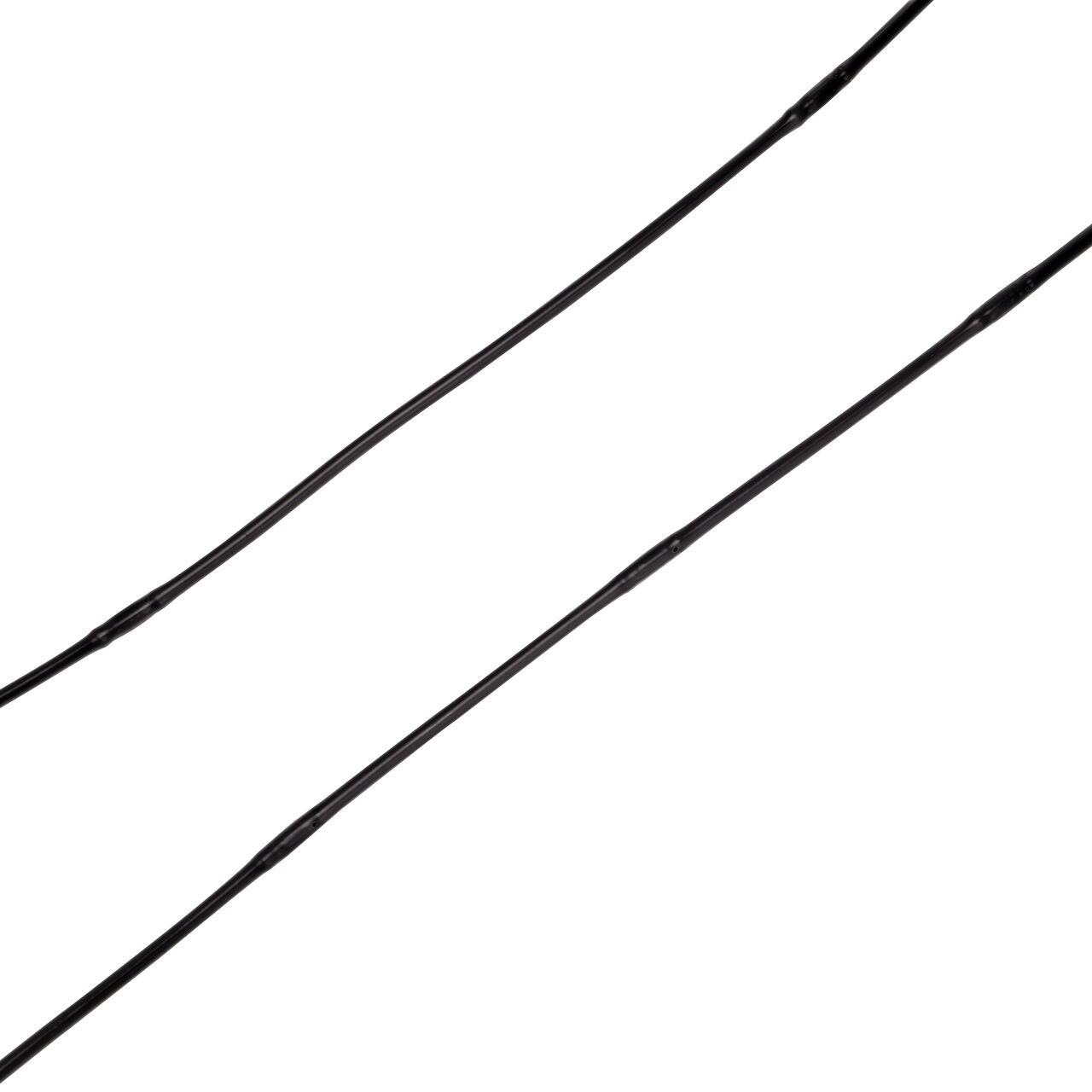 Closeup showing the 1/4 in. Dura Flo™ JR Dripline in both the 6 in. emitter spacing (NDS SFJR-BL-06-01) and the 12 in. emitter spacing (NDS SFJR-BL-12-01)