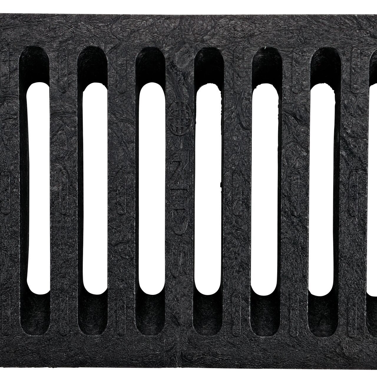 Top Down View of the sand Plastic Dura Slope™ Channel Drain Grate (NDS 664) perforated design