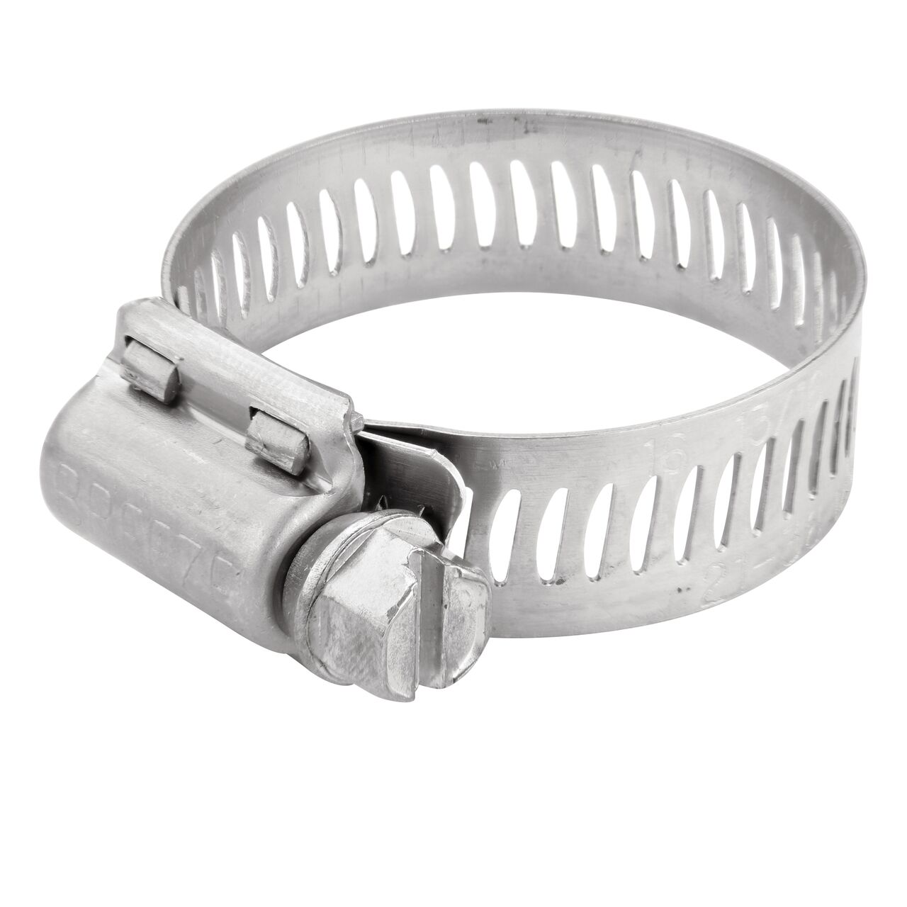 The NDS SAE 16 Worm Drive Hose Clamp with Aero Seal 1/2 in. band width (NDS 64016H) has a heavy duty 4-piece Quadra-Lock design to provide strength and stability; includes underside plate for added strength