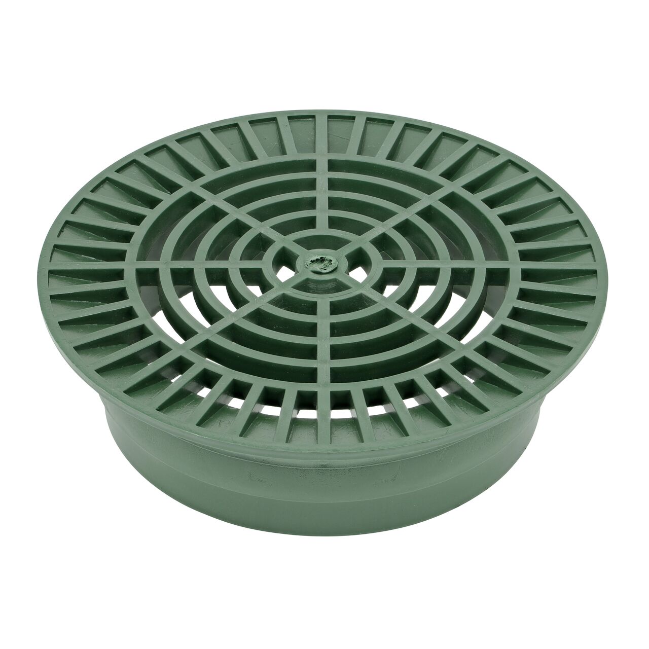 NDS 10 in. Round Grate made of green plastic (NDS 1050)