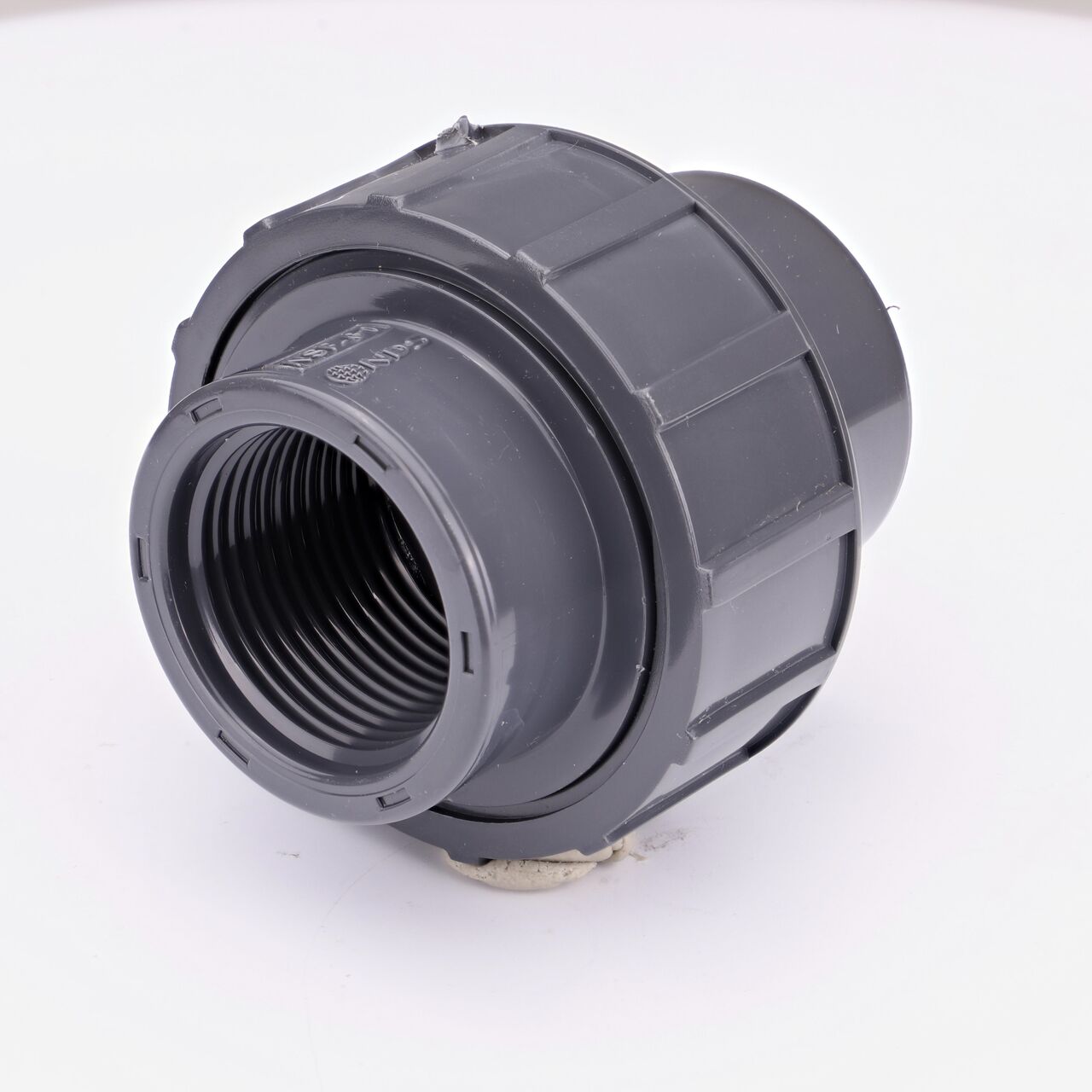 NDS PVC Union, 1 in. Sch. 80 S X FPT shown here assembled (NDS U-1000-ST)