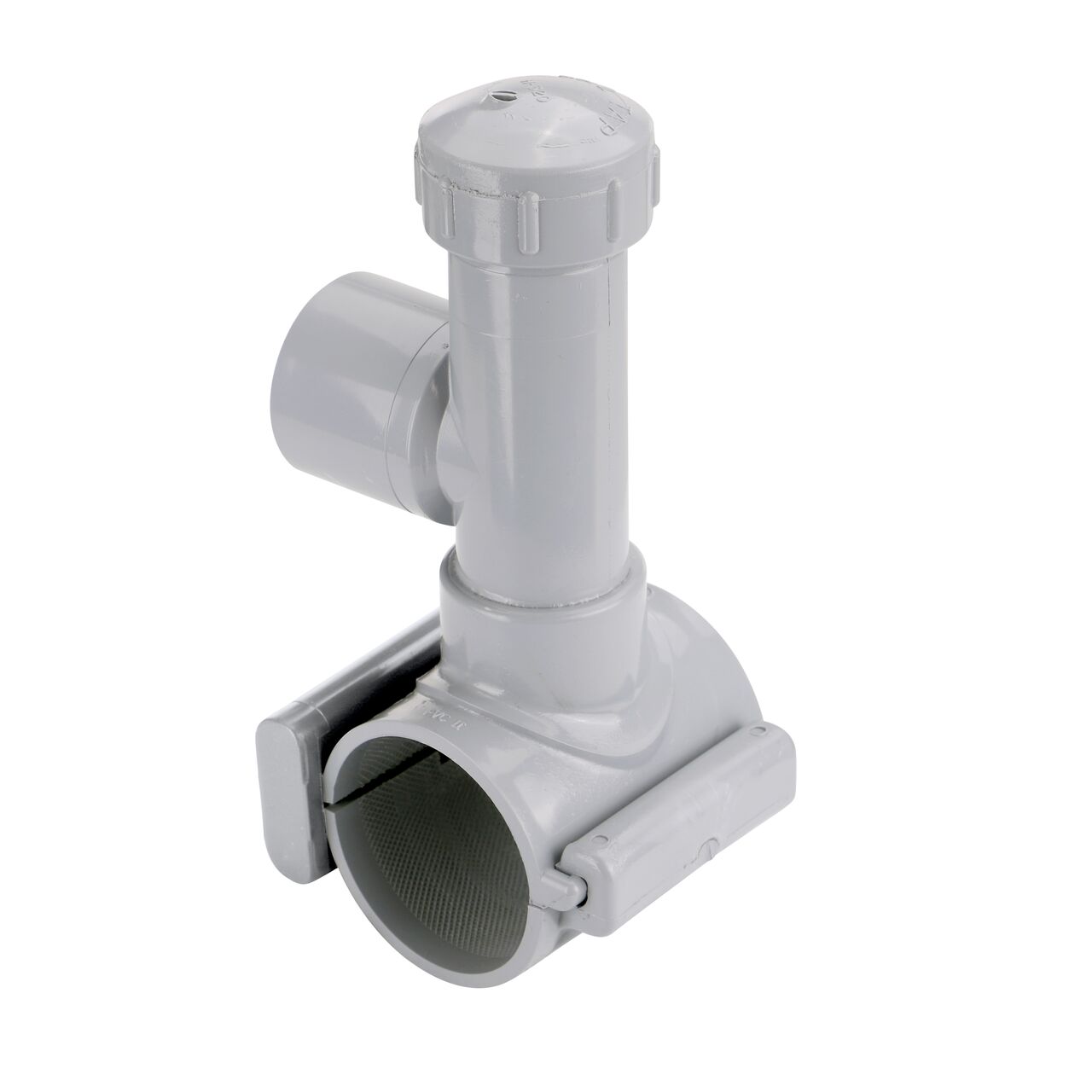 The 2-1/2 in. NDS Flo-Tap™ Rigid PVC Saddle with a 1-1/2 in. Socket or 2 in. spigot connection on top (NDS 3225) secures unit firmly and requires less installation time