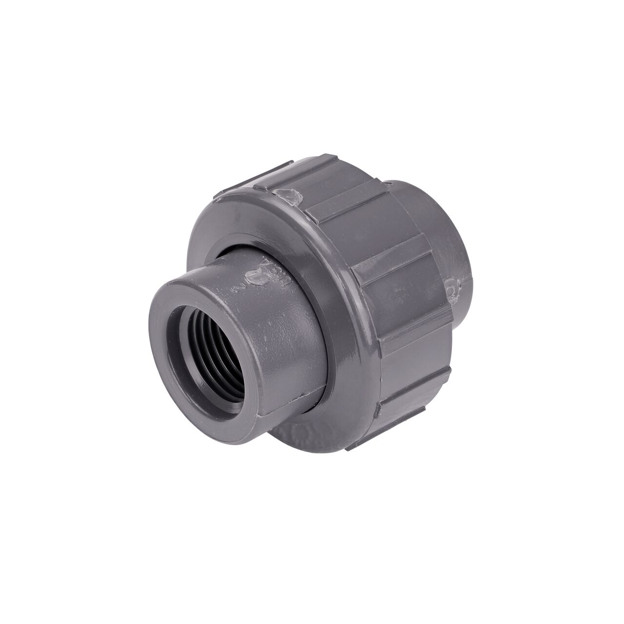 The NDS 1/2 in. PVC Union is an easy-fit coupling has two FPT ends that threads onto 1/2 in. Sch. 80 pipe ends for pool and spa, irrigation, and plumbing installations (NDS U-0500-T)