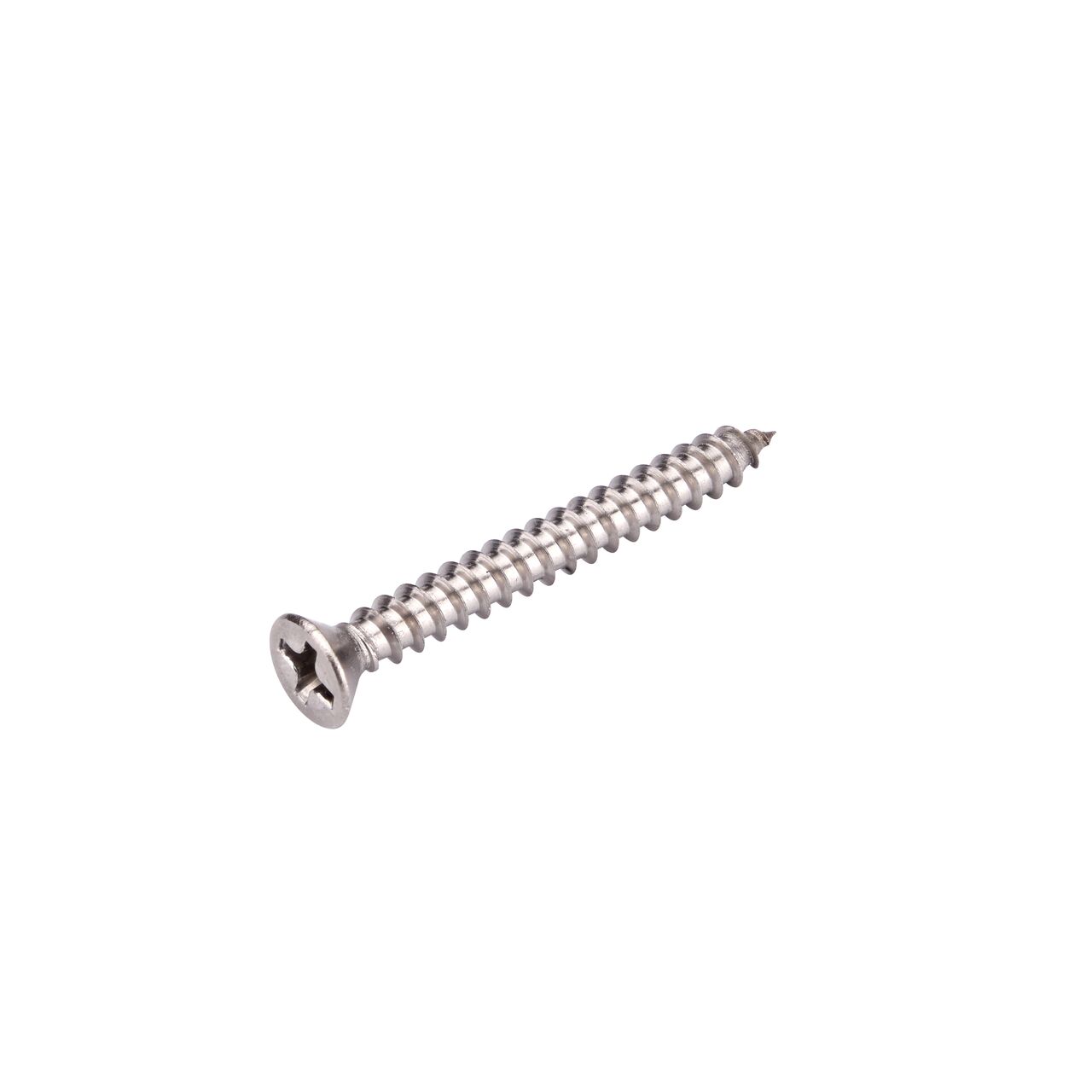 #6 X 1-1/4 in. Phillips Flat Head Screw is stainless steel; threads into pilot holes in drain grates to secure them(NDS 829)