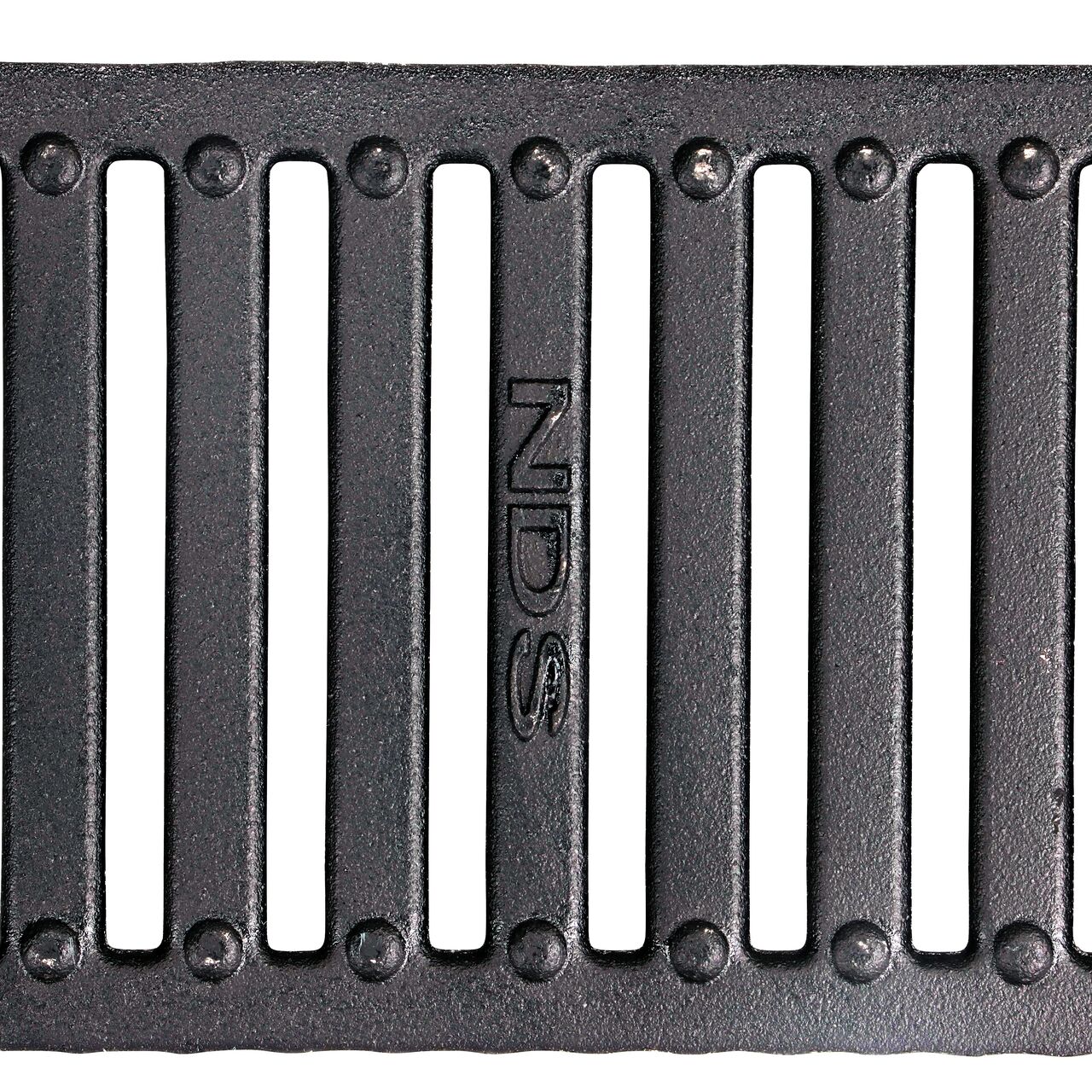 Top Down Closeup View of NDS Dura Slope Heavy Duty Cast Iron Channel Grate (NDS DS-231)