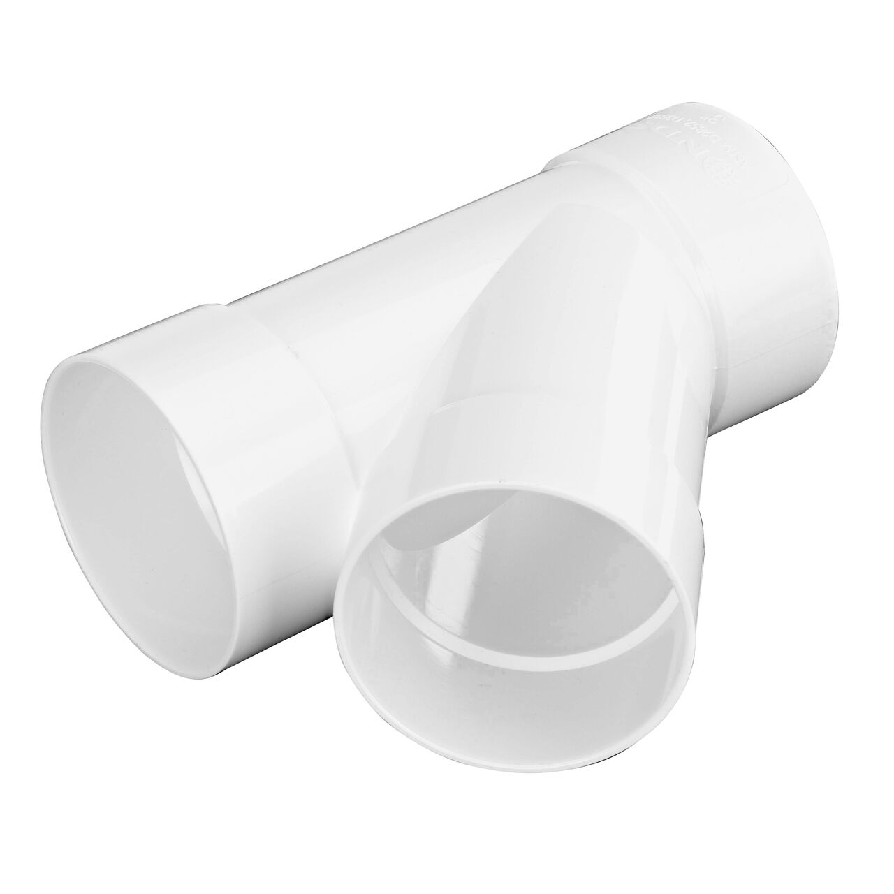 The NDS 3 in. PVC Sewer and Drain 45° Wye (NDS 3P08*, NDS 3P08) in horizontal position