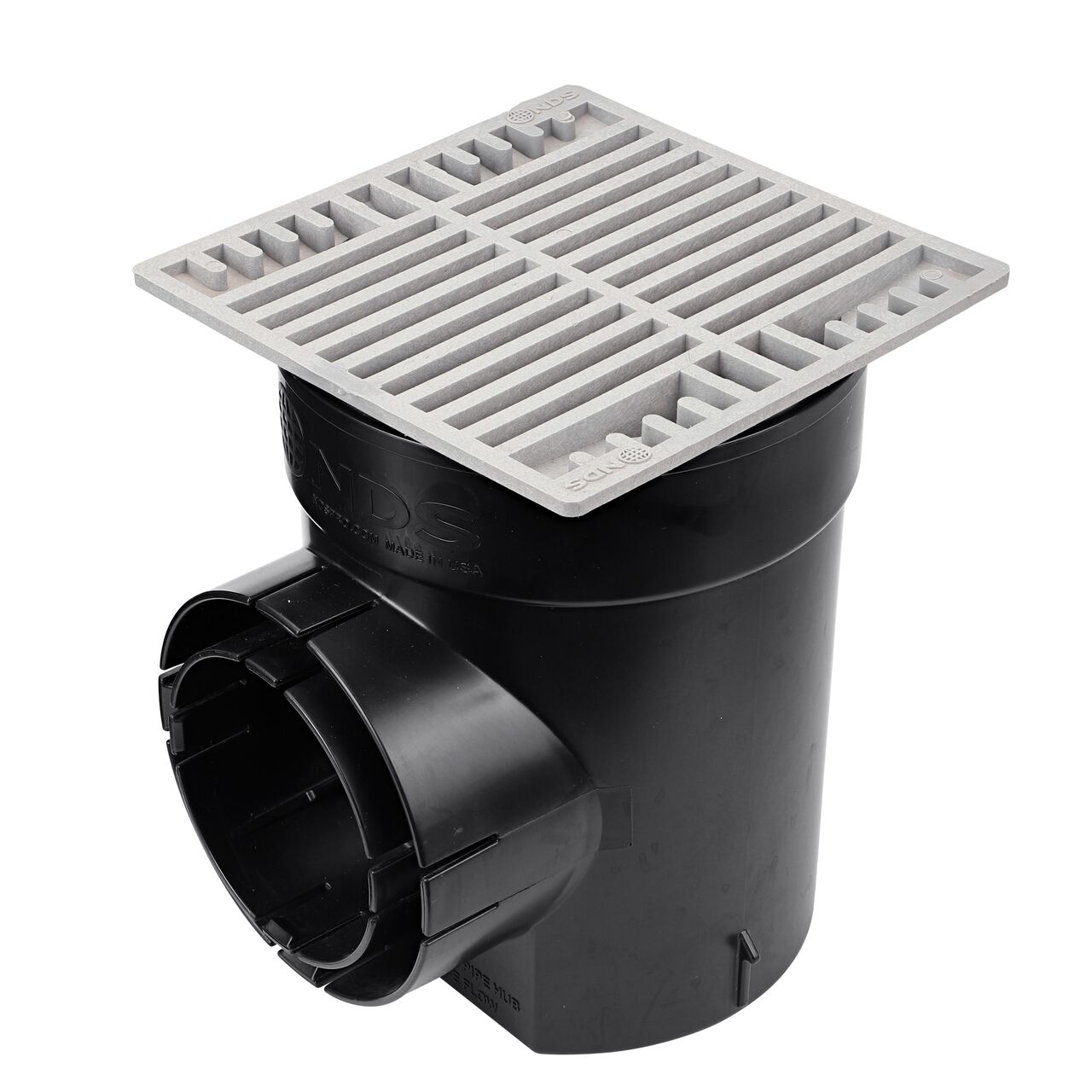 NDS Gray plastic 7 in. Square Grate  Fits Spee-D® Catch Basin Drain & 6 in. Drain Pipes & Fittings installed on Single Outlet Spee-D Basin (NDS 773)