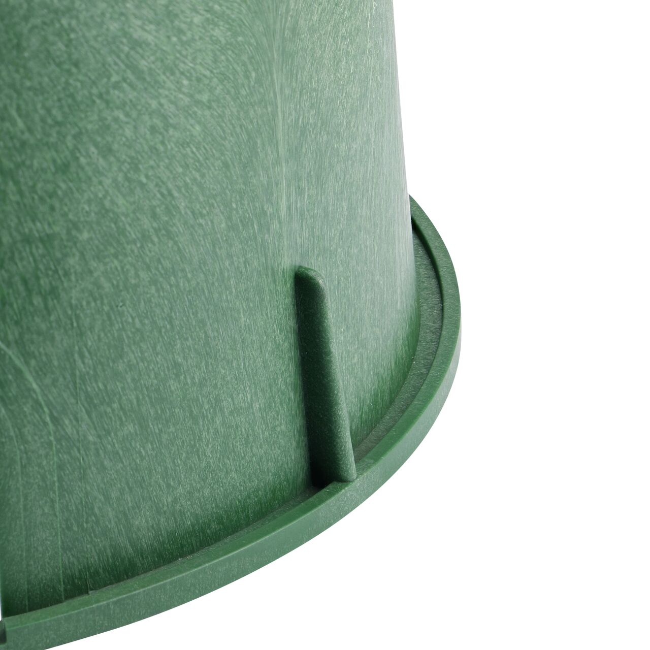 Closeup view of the outside reinforced edges on the NDS 10 in. Round Standard Series Valve Box (NDS 112B)