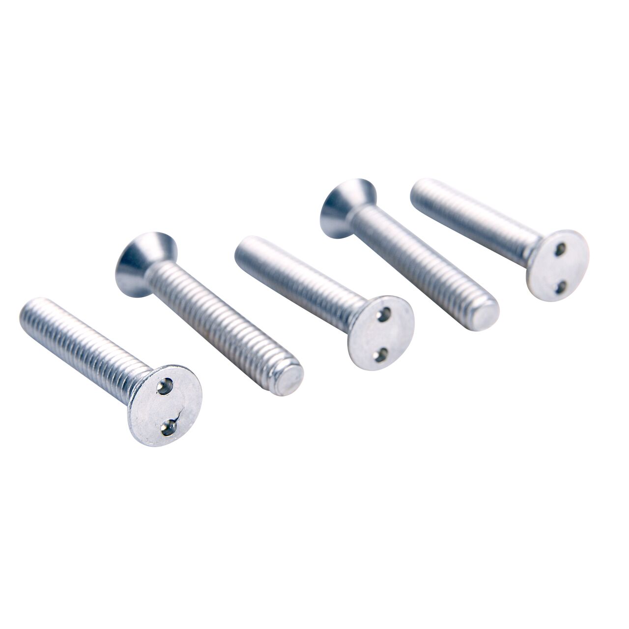 Multiple Spanner Head Screws (NDS DS-650) show both the 1/4 in. diameter flat head spanner drive style and the sheared tip for easy threading