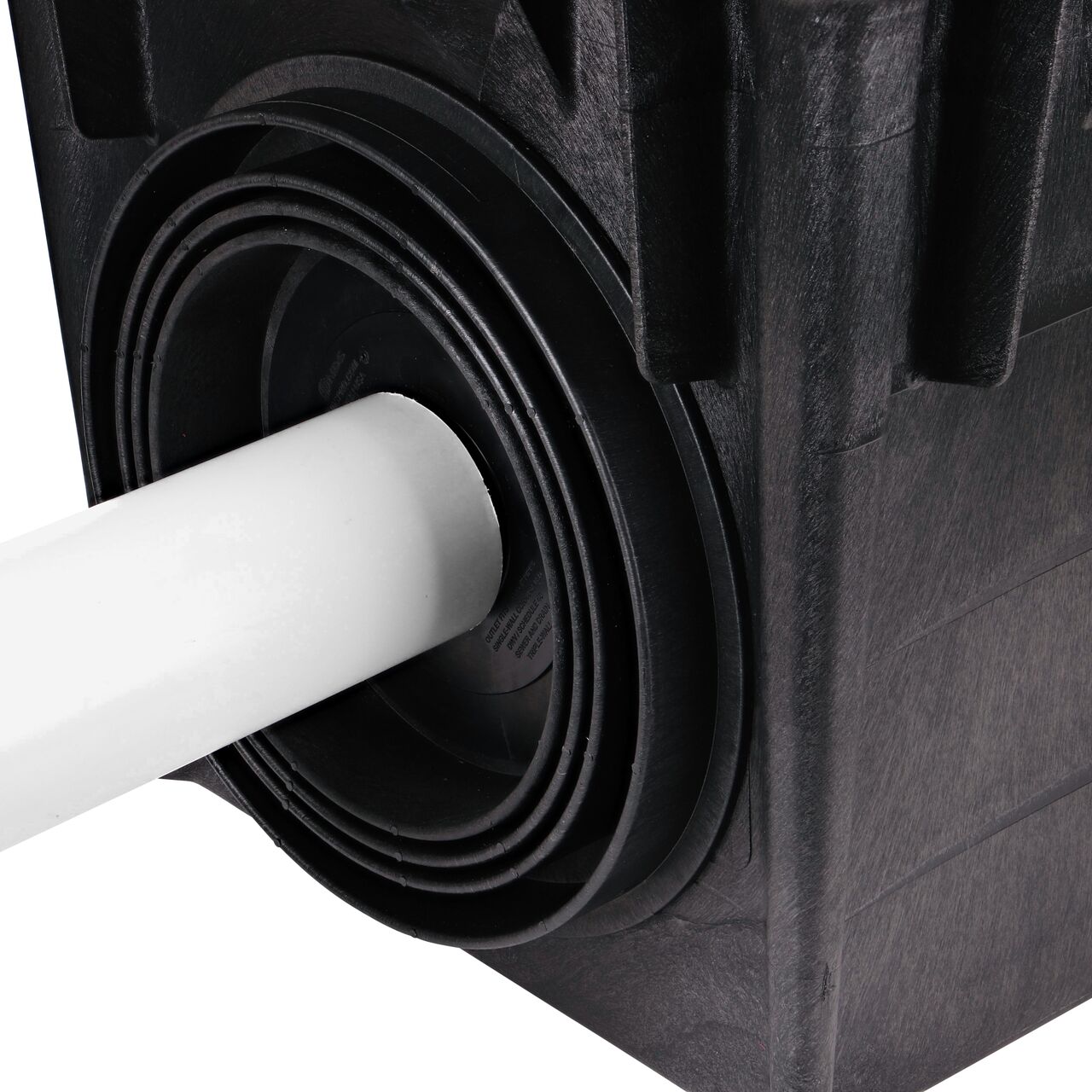 The NDS Outlet Adapter with Reducer Ring (NDS 2410, NDS 1890) works with the NDS Locking Outlet Adapter for Catch Basin Drain, Fits 3 in. & 4 in. Drain Pipes (NDS 1243) to fit 4 in. Schedule 40 Pipe