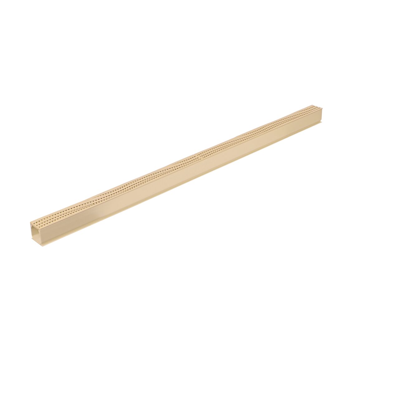NDS Polished Bras 3-1/16 in. wide X 6 ft. long Mini Channel™ Drain (NDS 500S) with wave grate (NDS 555S)