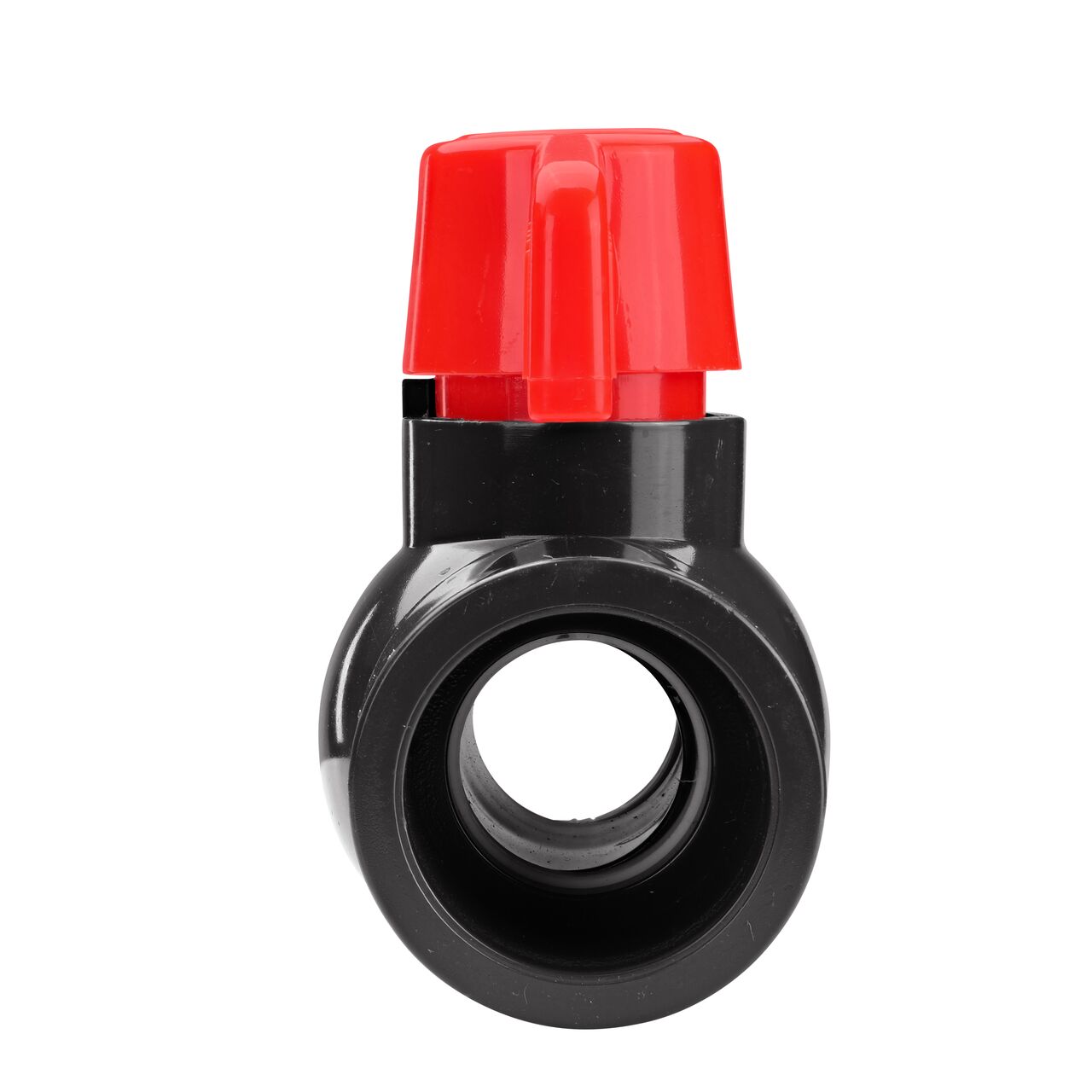 NDS 1 in. PVC IPS Ball Valve direct water flow one-way through pipes when the ball valve opens that is perfect for pool and spa, irrigation, and plumbing installations (NDS E1610-10)