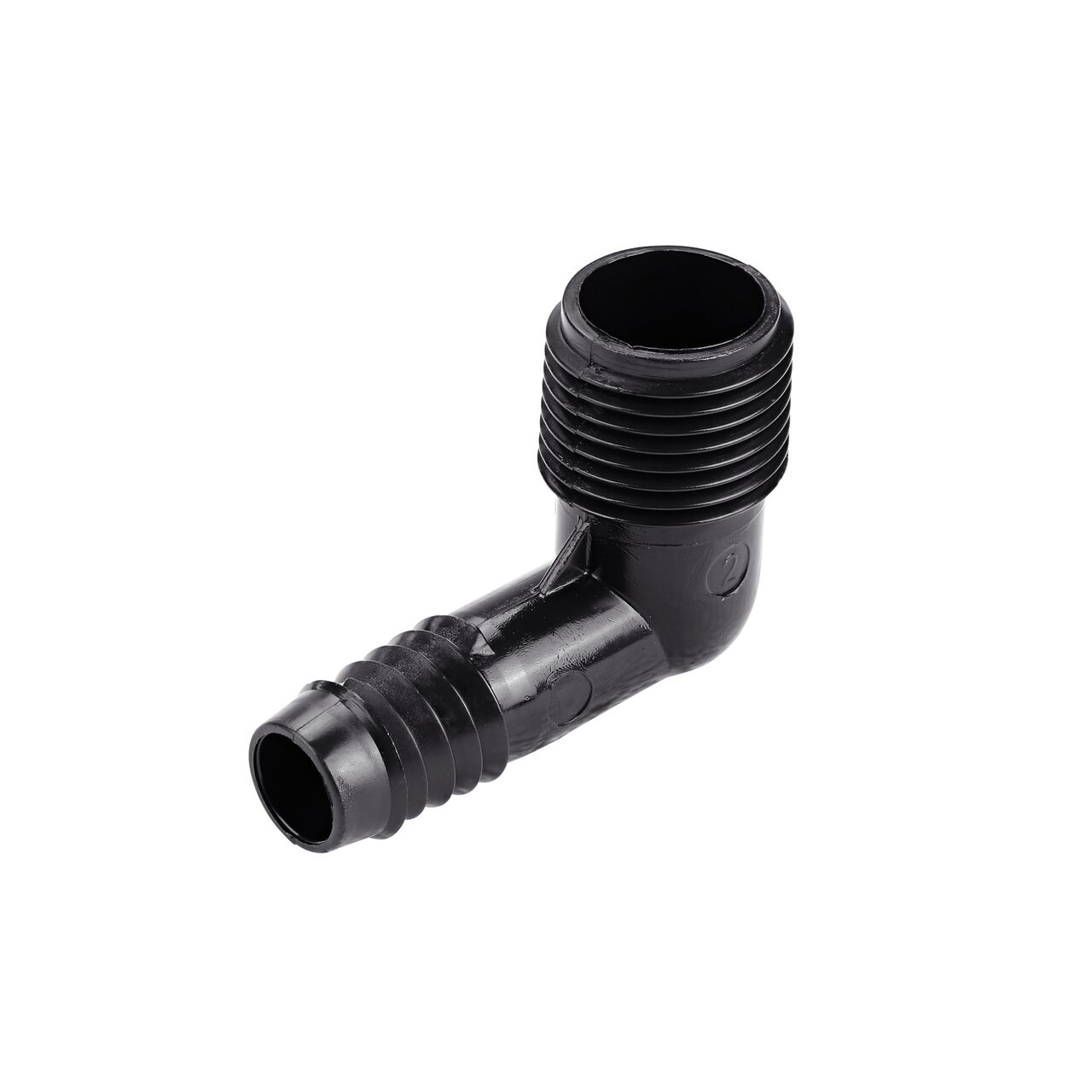 Create a 90-degree turn between fittings and irrigation supply tubing with the 1/2 in.. MPT X 1/2 in. Barbed Flexee Swing Pipe Elbow that when installed help waters plants efficiently (NDS FPE-0500)