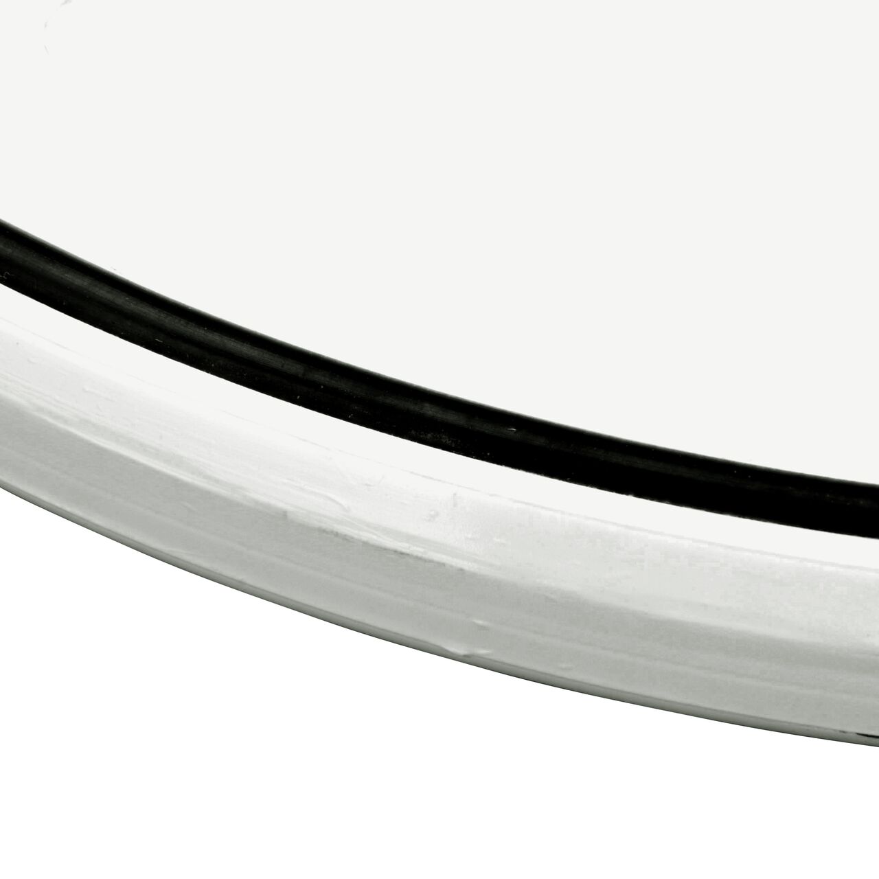 Closeup of the O-Ring of the NDS 6 in. White Backwater Valve Flapper (NDS 1530603)