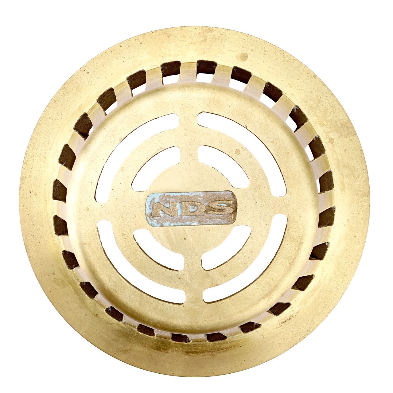 Top Down view of the NDS Brass 6 in. Atrum Grate (NDS 90B)