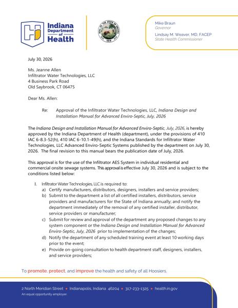 IWT-AES Approval 2026 - Indiana
