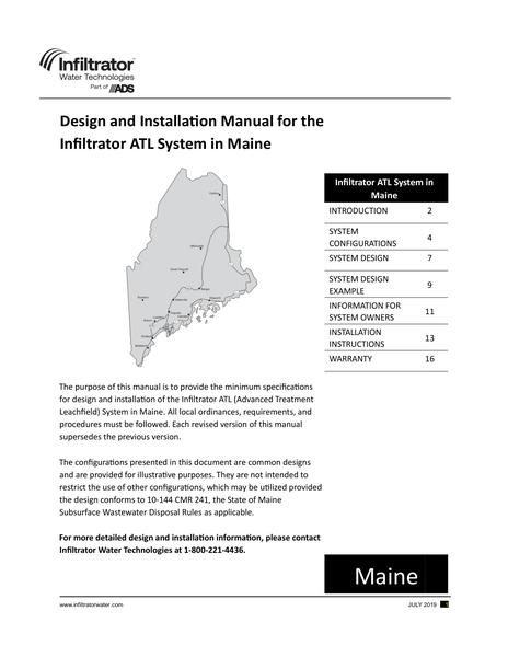 Maine ATL by Infiltrator Design Manual