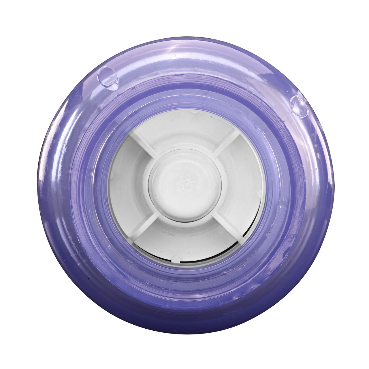 Down the Mouth view of the NDS Clear 2 in. slip end by slip end PVC Spring Check Valve (NDS 1011C20) showing the flapper