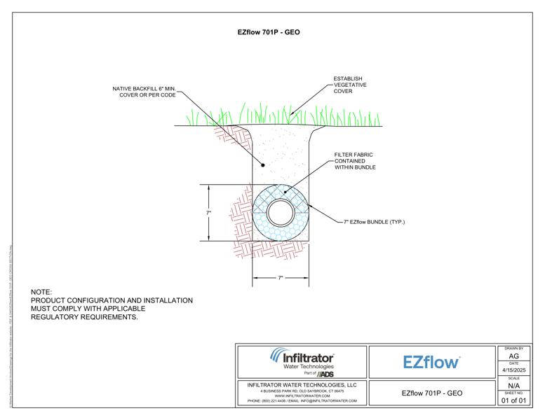 EZflow 701P GEO Cross Section Detail