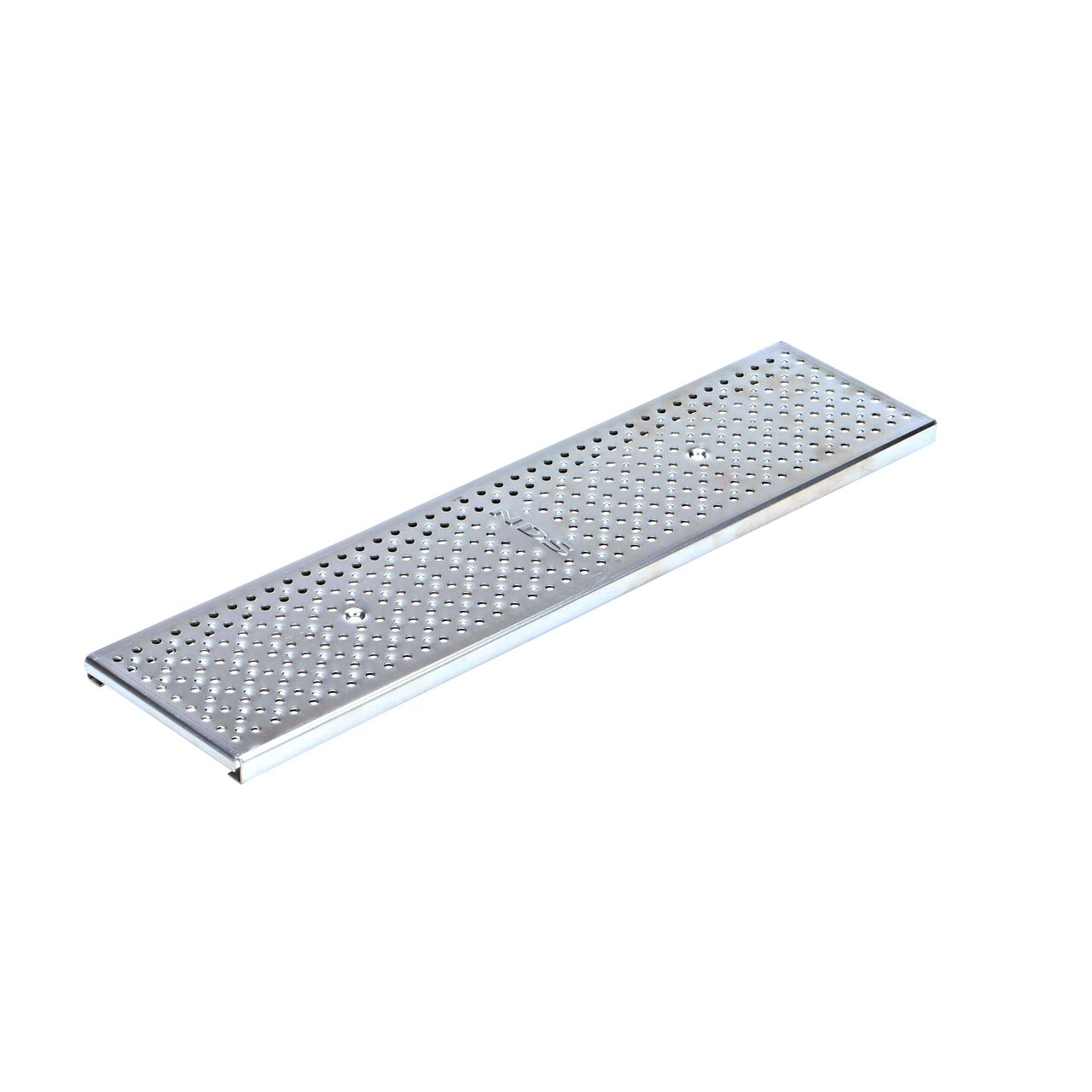 The Perforated Dura Slope™ Channel Drain Grate (NDS DS-228) is made of Galvanized Steel and is 6 in. wide X 2 ft. long