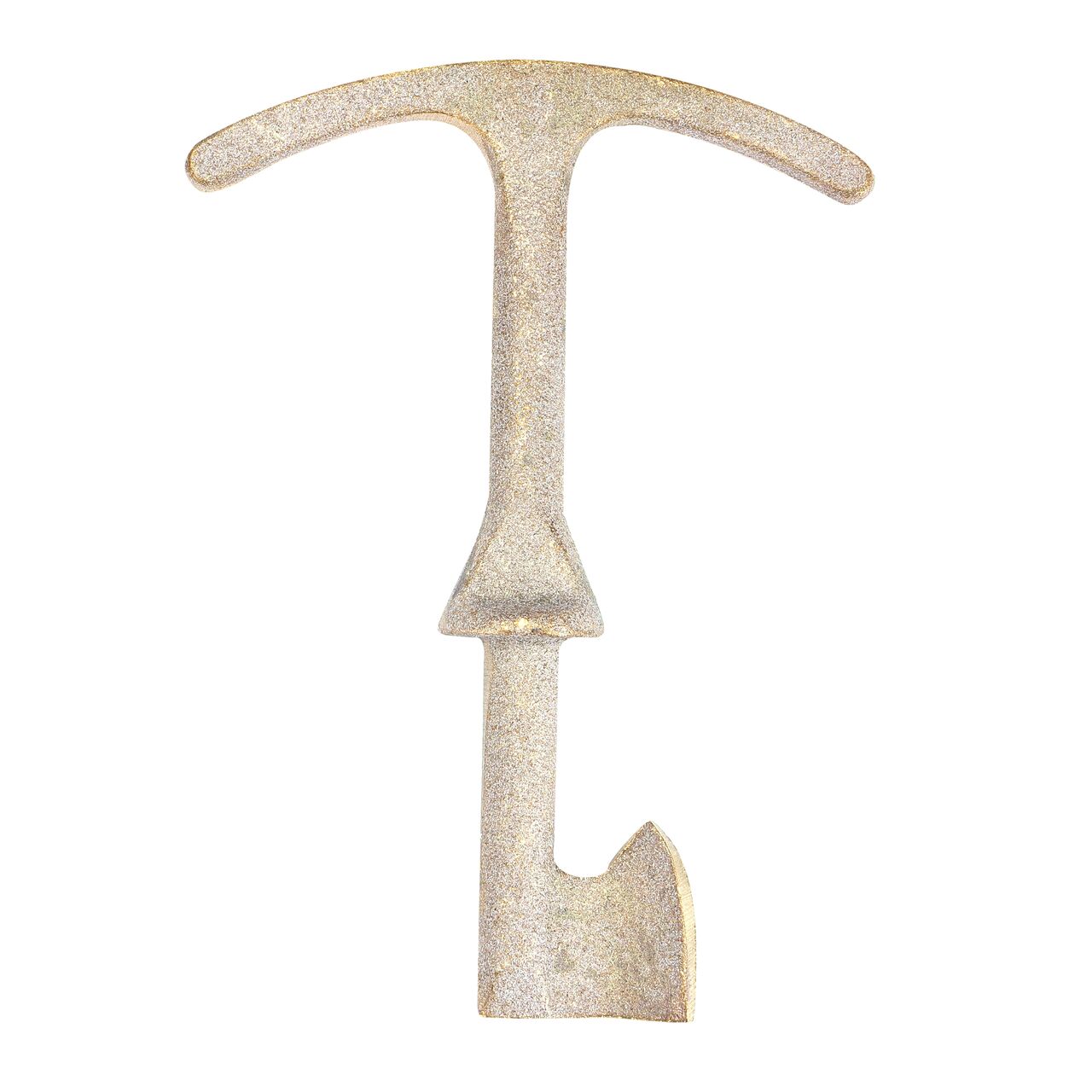 Top down view of Meter Box Locking Key that is made of brass (NDS DKEY)