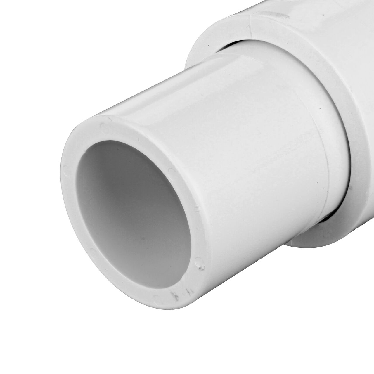 Closeup view of the 1 inch spigot end on the Pro-Span 1 in. Expansion Repair Coupling (118-10), which requires a 1 in. Schedule 40 PVC coupling, sold separately, for installation
