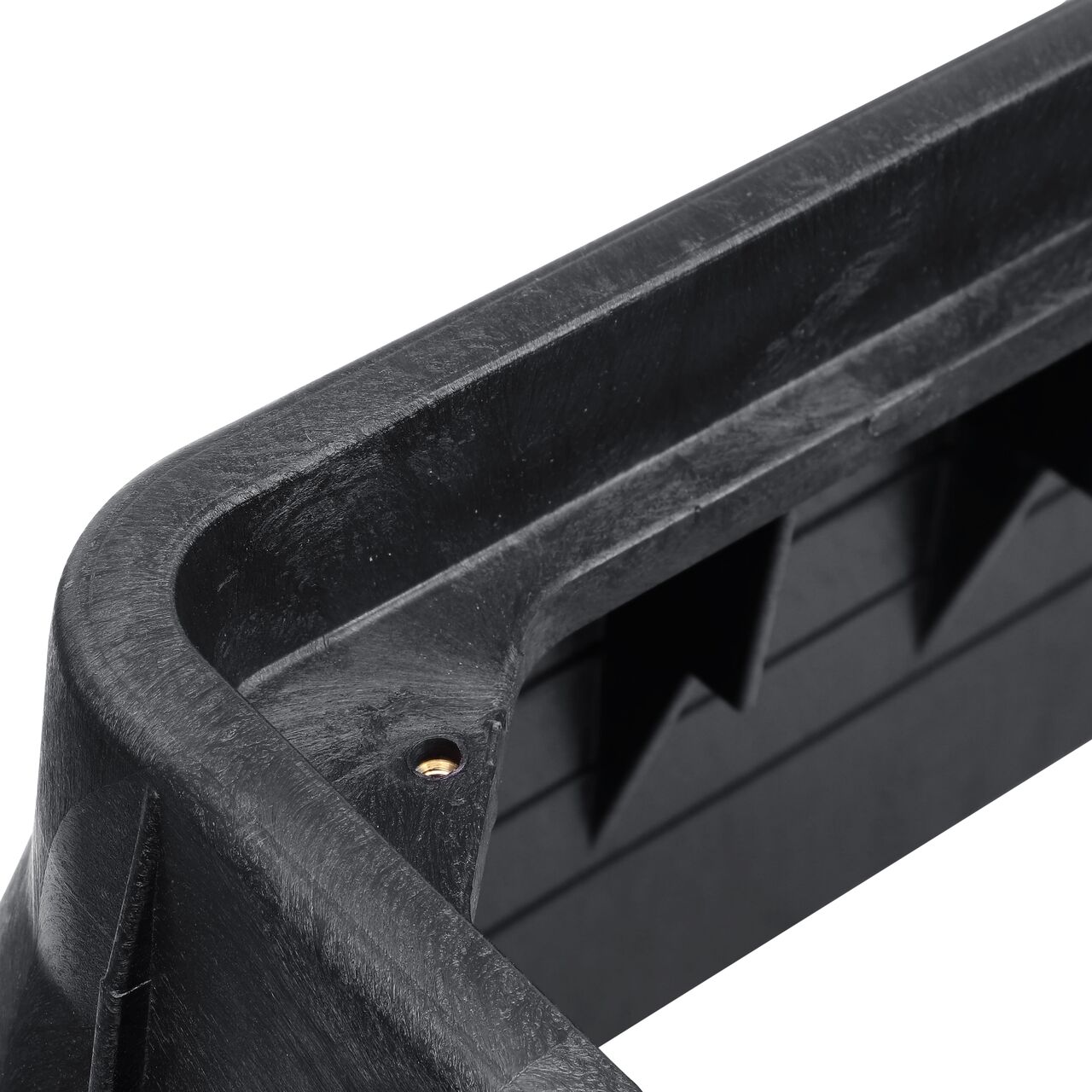 Closeup of the inside ledge inside the box on the NDS 13 in. X 24 in. Rectangular Standard Series Meter Box and Cover with Bolt (NDS 125BCDMCIFB)