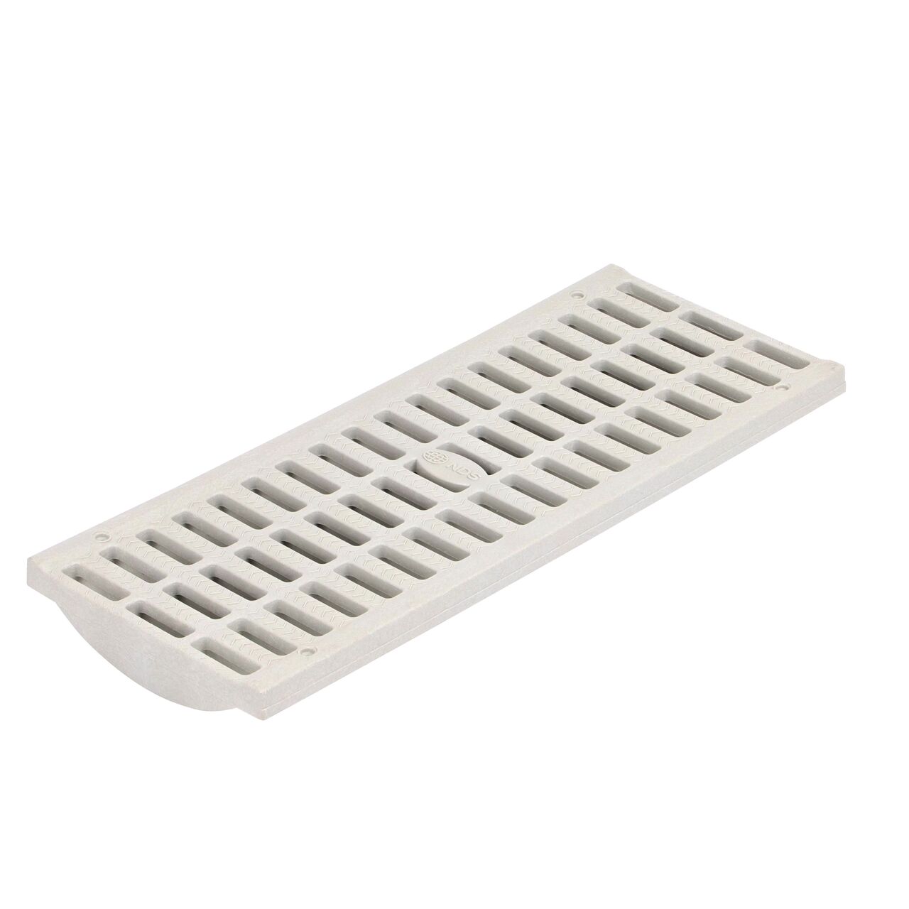 8 in. Pro Series Channel Drain Grate for Light Traffic, Light Gray Plastic (NDS 837)