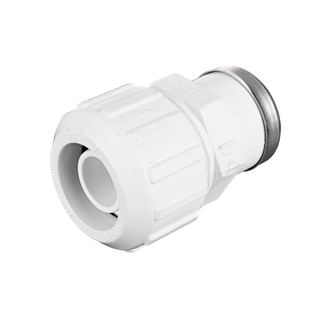 The NDS 1 in. SIDR-7 FPT X PE TS Flo-Lock™ Gripper Adapter provides a leak-resistant connection between pipes (NDS 831-10)