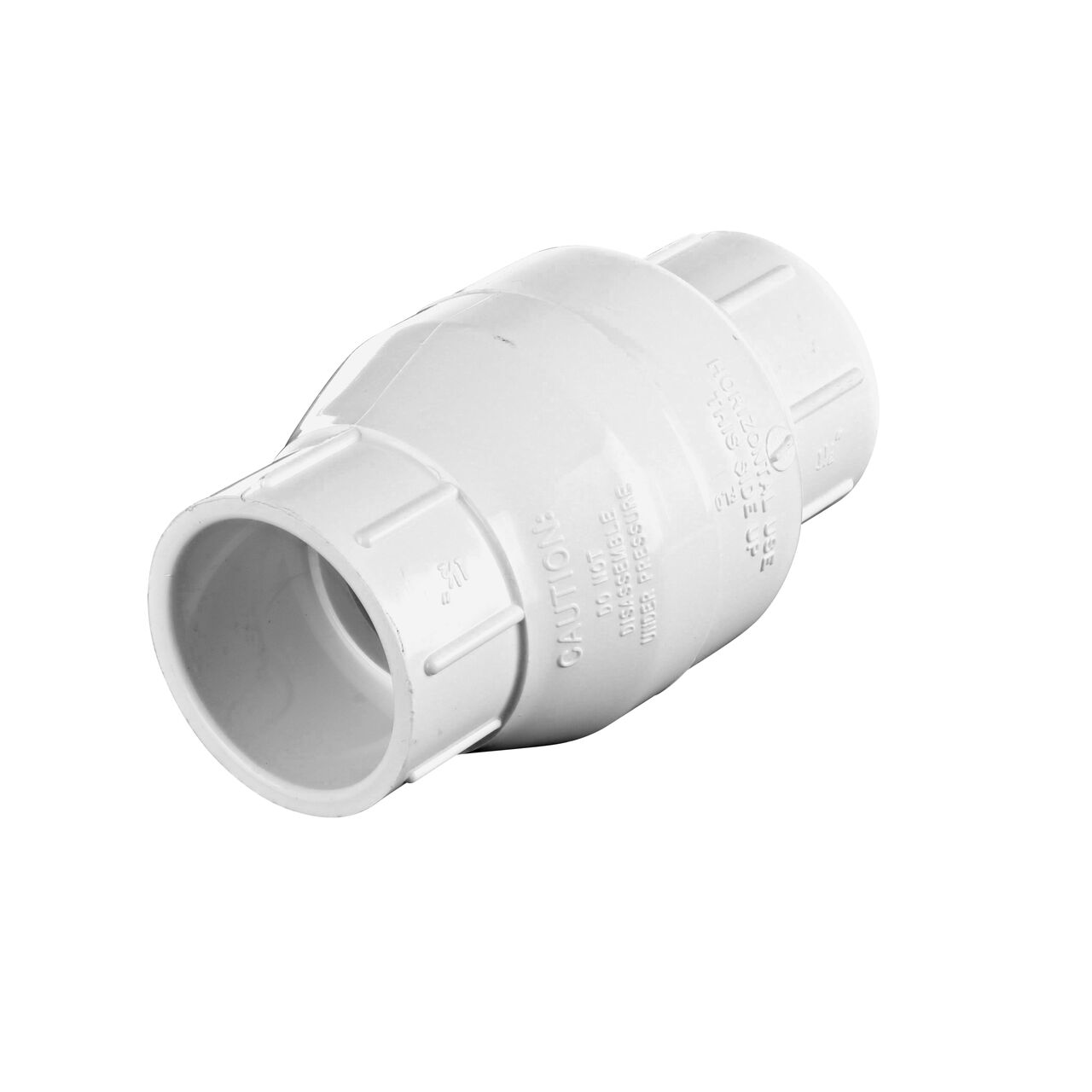 NDS White 1-1/2 in. slip end by slip end PVC Swing Check Valve (NDS 1520-15)