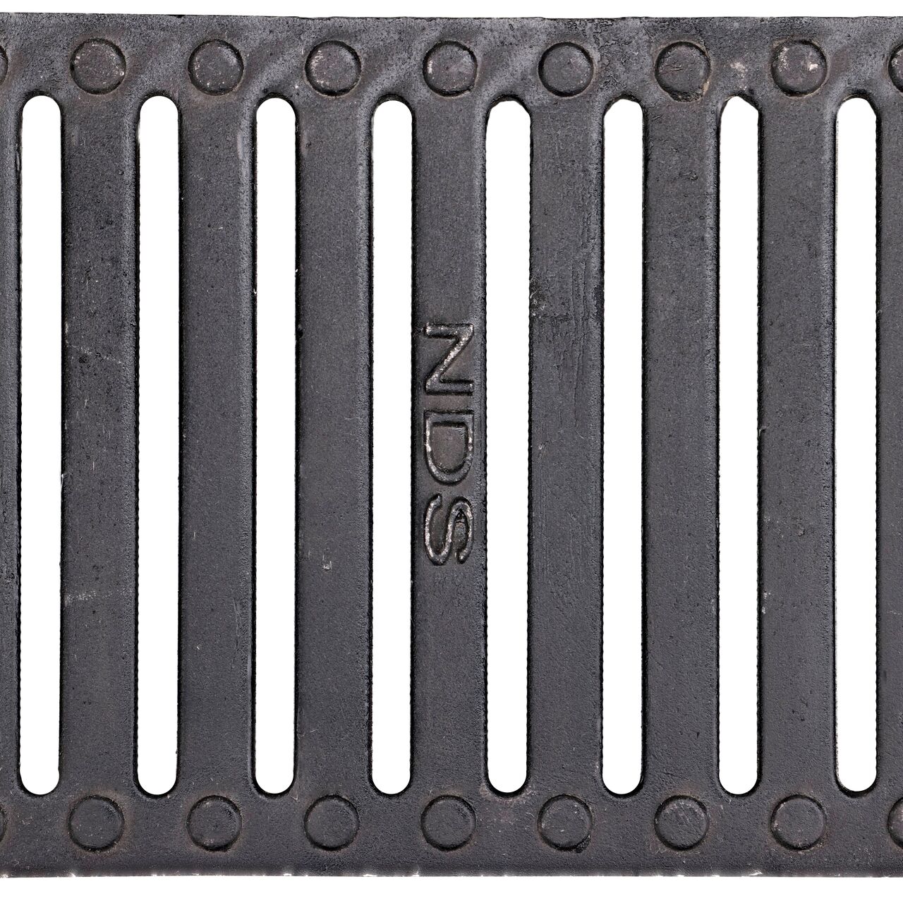 Close-up of grate openings on 8 in. Pro Series Channel Drain Grate in Ductile Iron (SKU 888)