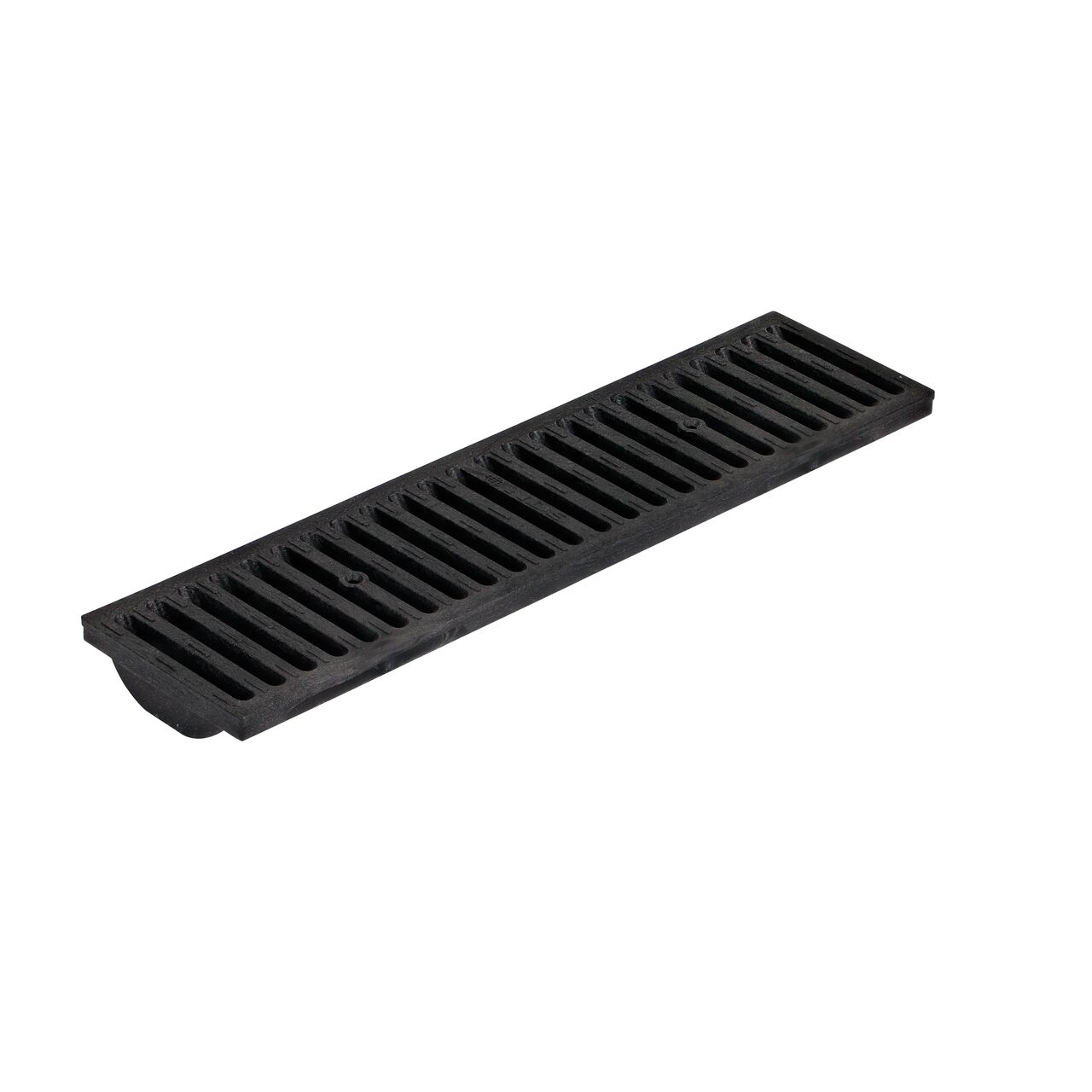 The black plastic Dura Slope™ Channel Drain Grate (NDS 663) is 6 in. wide and 2 ft. long